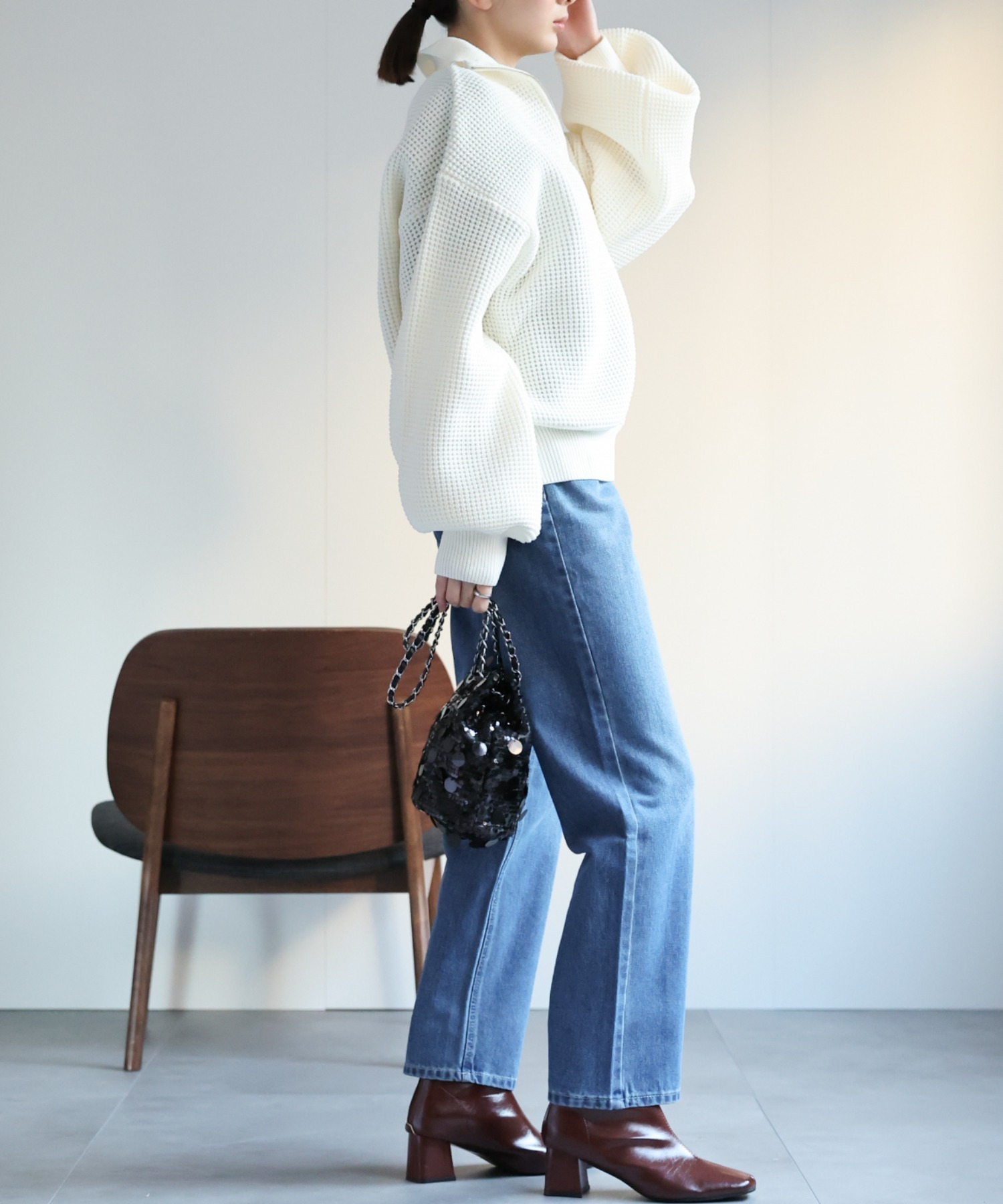 model：162cm  着用サイズ：Mサイズ