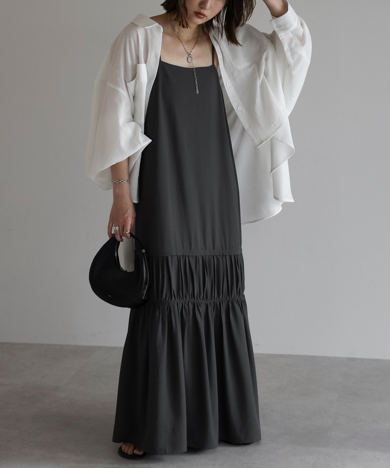 model：H158 着用サイズ：FREE