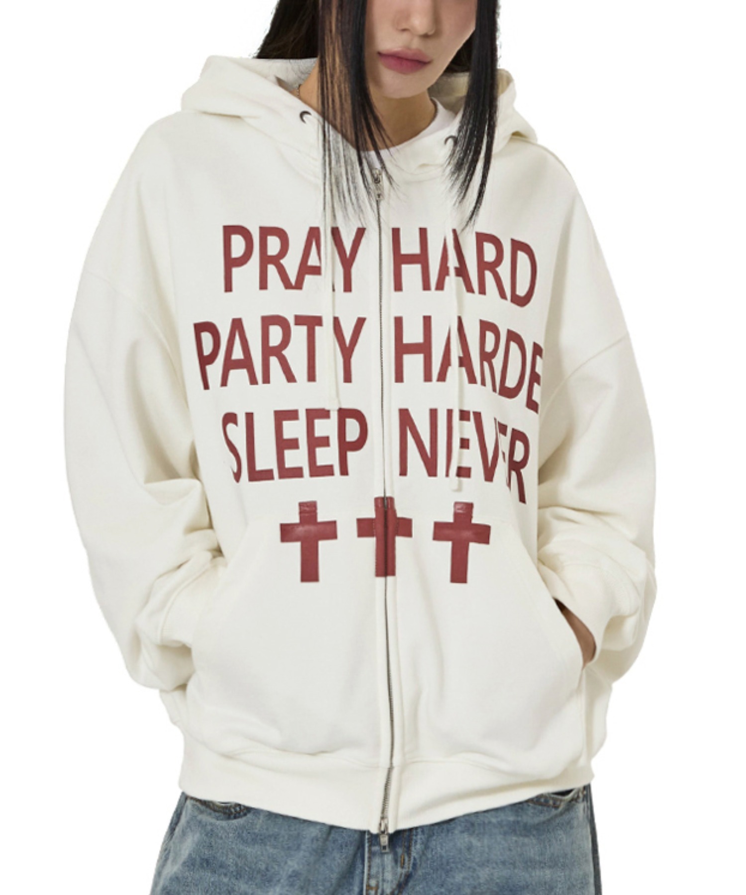 omy様 OY/オーワイ』PRAY HARD HOODIE ZIP UP/プレイハードジップ