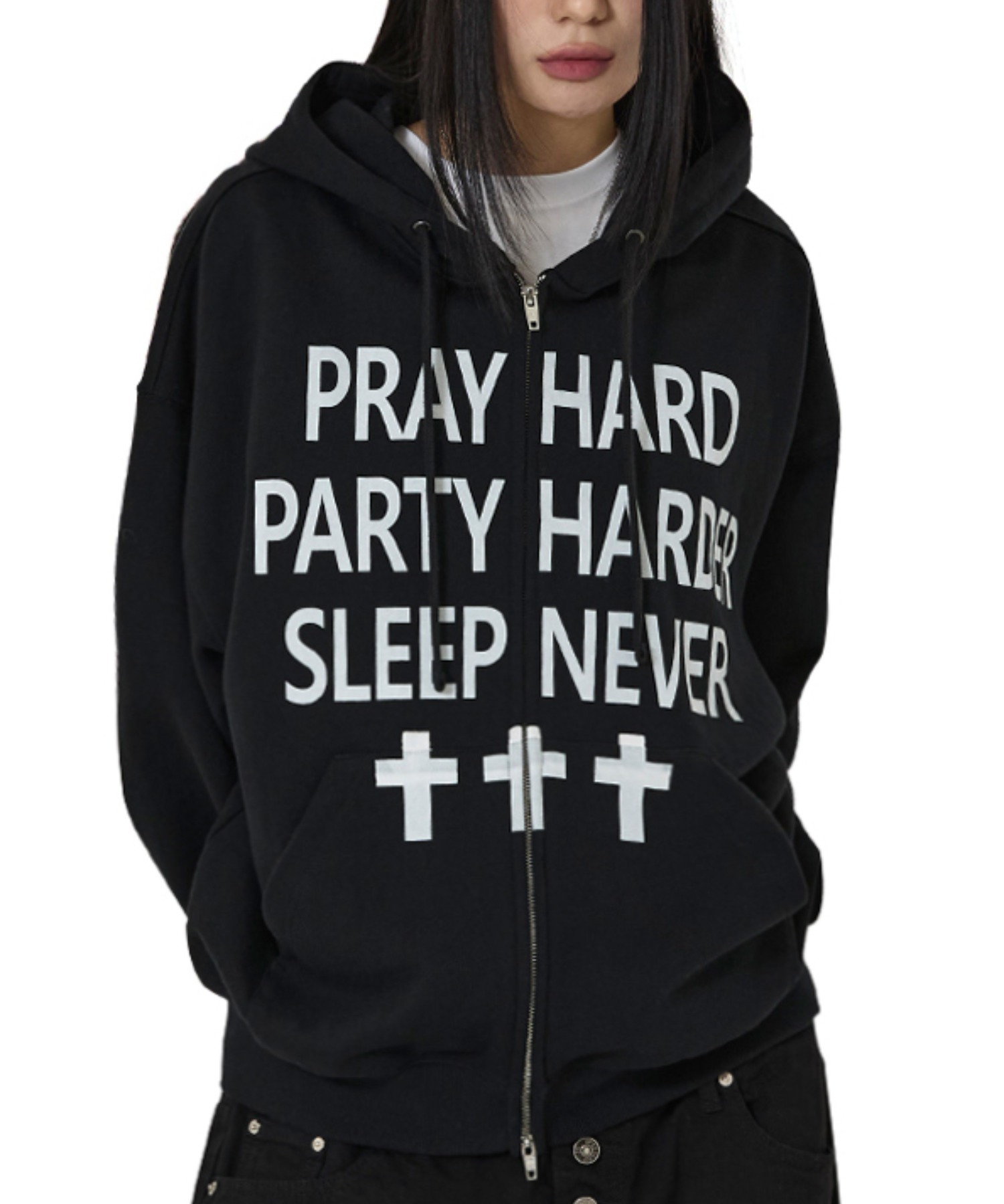 OY/オーワイ』PRAY HARD HOODIE ZIP UP/プレイハードジップアップ