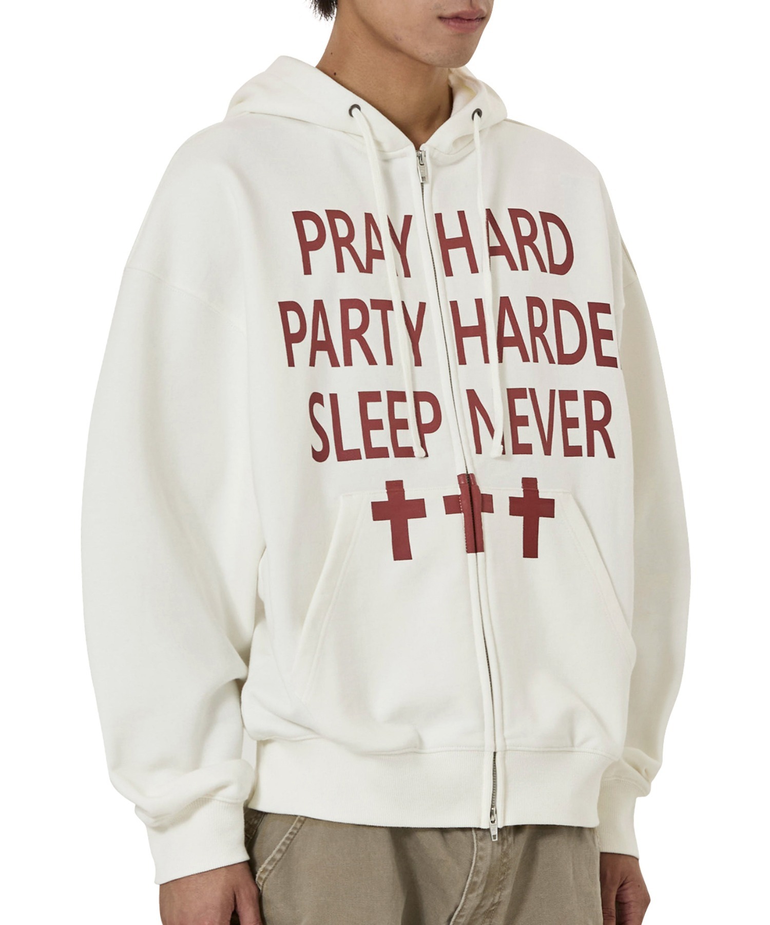 OY/オーワイ』PRAY HARD HOODIE ZIP UP/プレイハードジップ