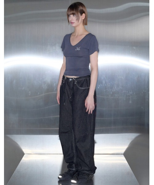 ムッチさん専用 A'GEM/9 × .kom 『MUCENT/ムセント』ONYX SIGNATURE LOGO V-NECK HALF