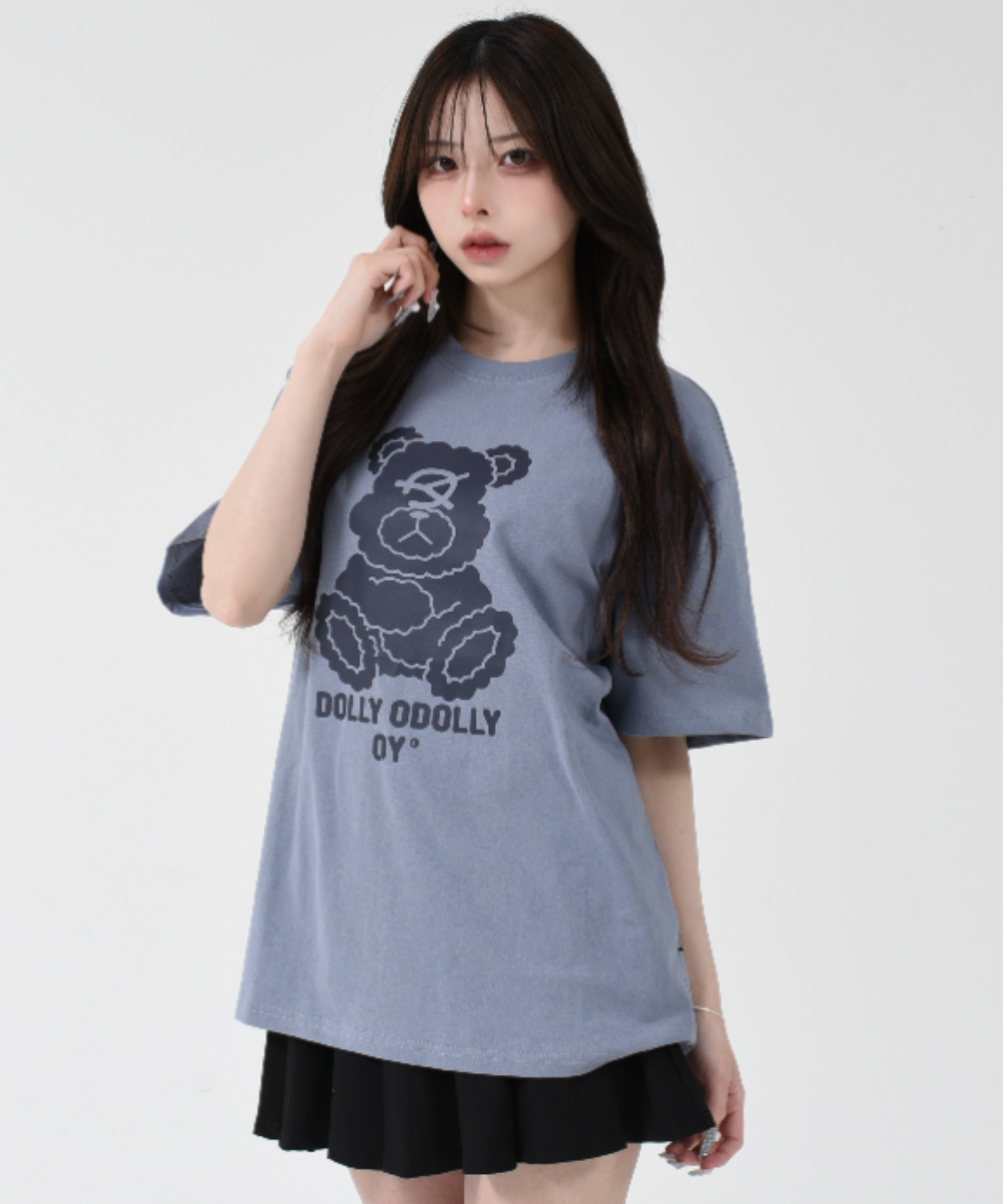 ★OY★LOGO DOLLY TEE - BLUE GREY★正規品/韓国直送料込/人気 OY/オーワイ』 LOGO DOLLY TEE/ロゴドリー半袖Tシャツ（Tシャツ