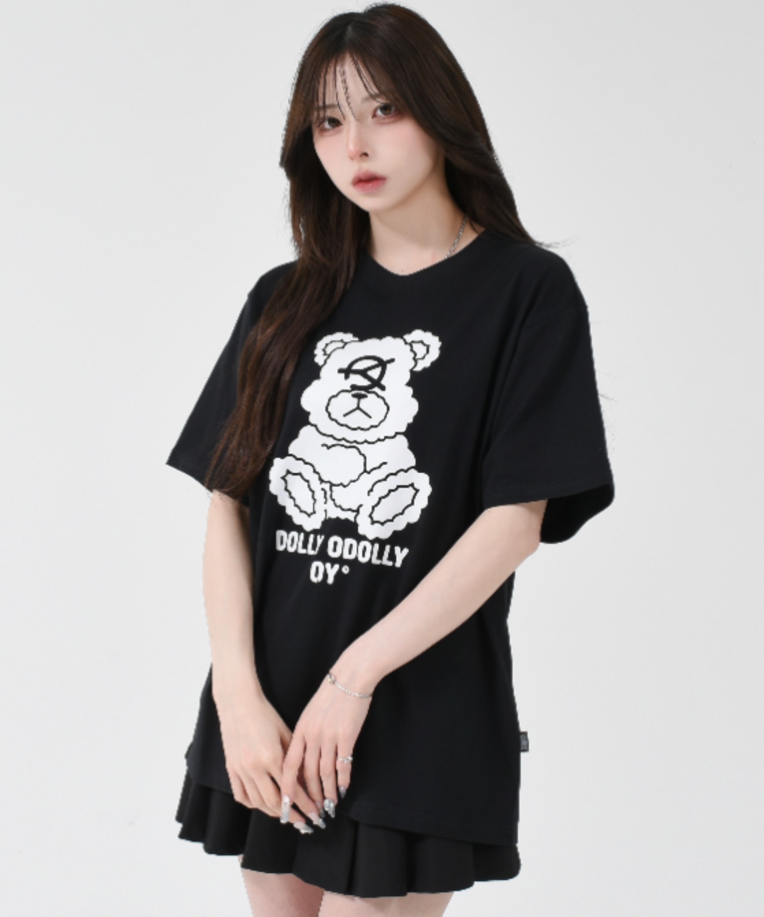 ★OY★LOGO DOLLY TEE - BLACK★正規品/韓国直送料込/人気 OY/オーワイ』 LOGO DOLLY TEE/ロゴドリー半袖Tシャツ OY│A'GEM