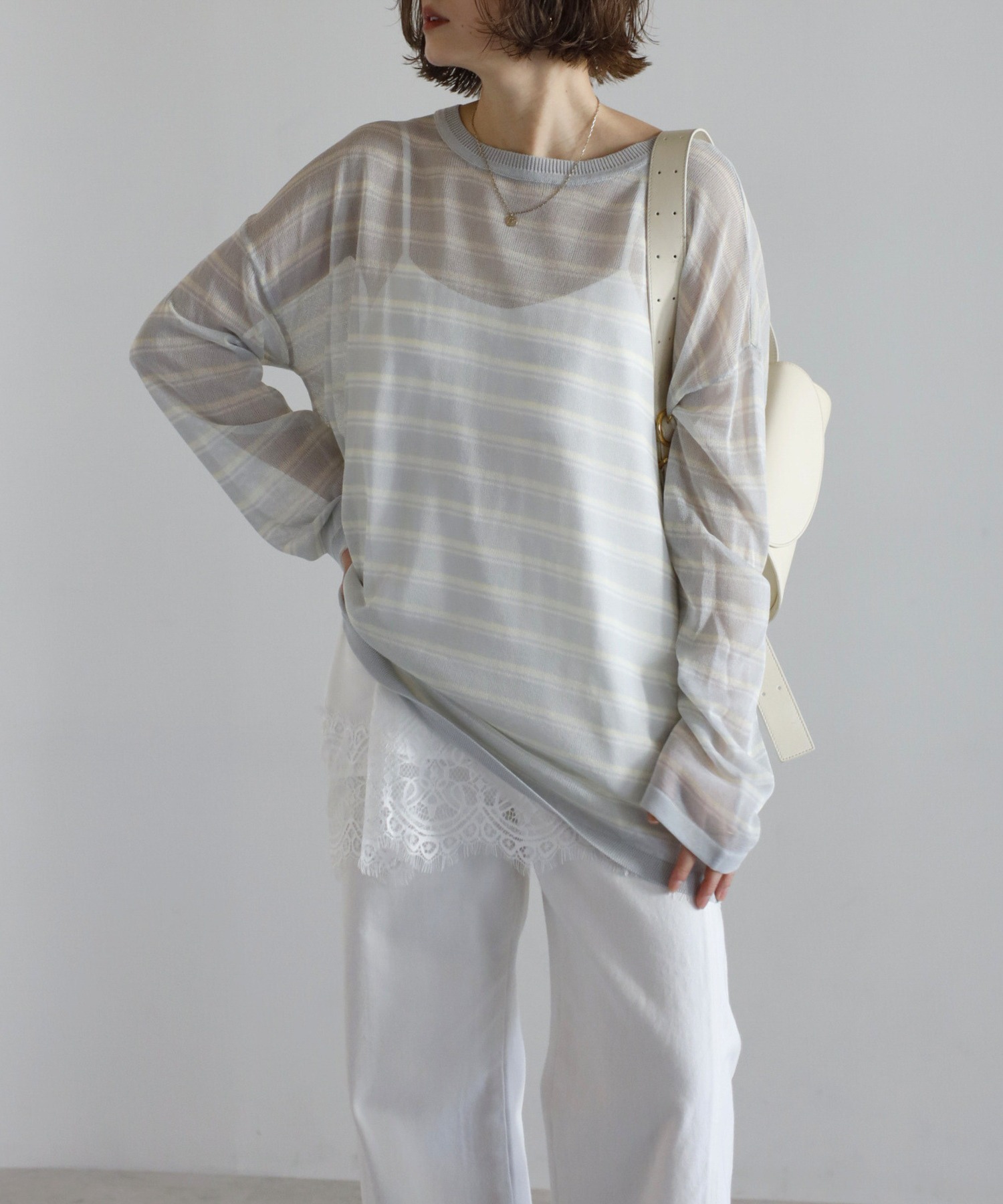 model：H158 着用サイズ：FREE
