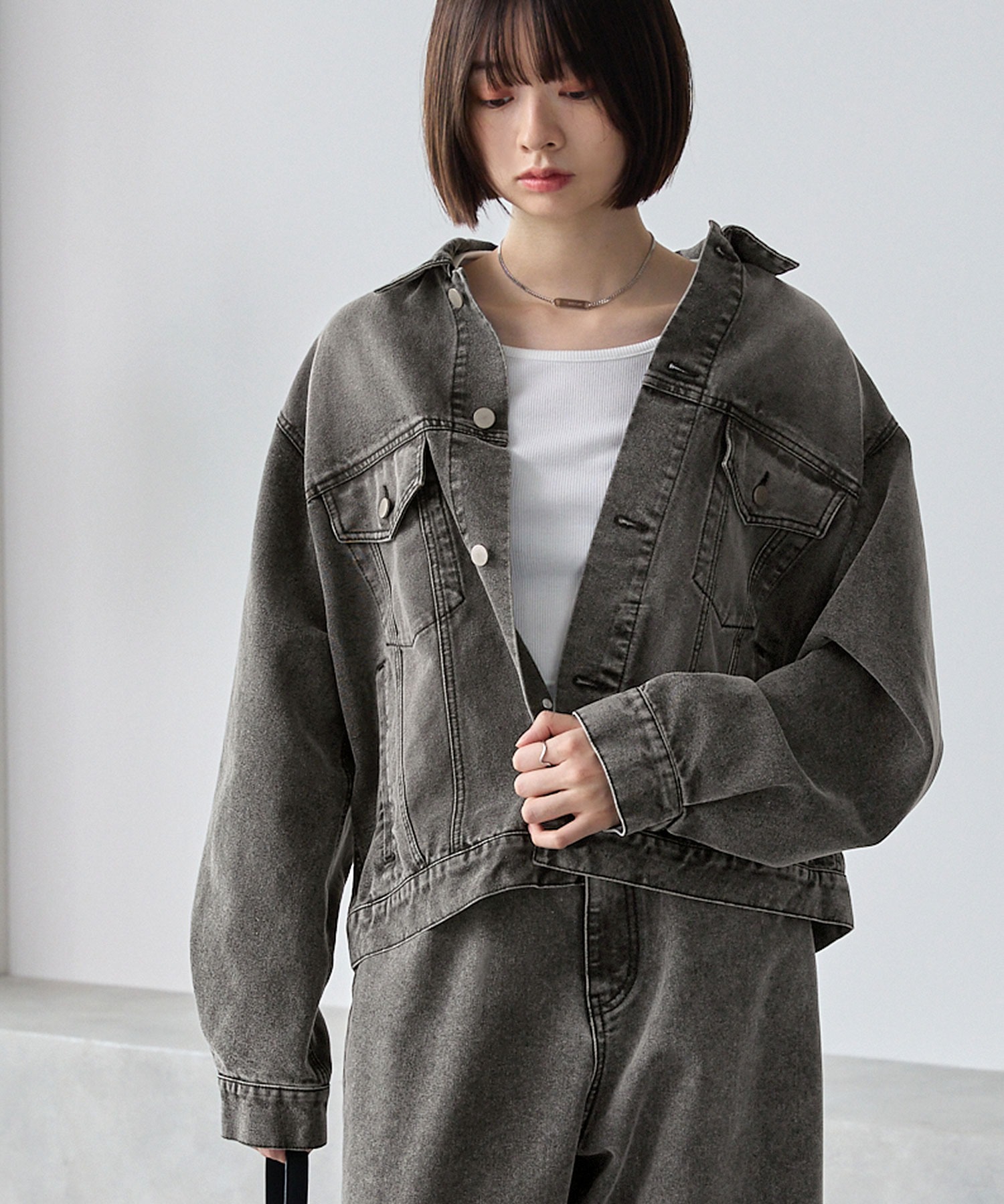 coolmax denimjacket 販売 デニムジャケット small グレー