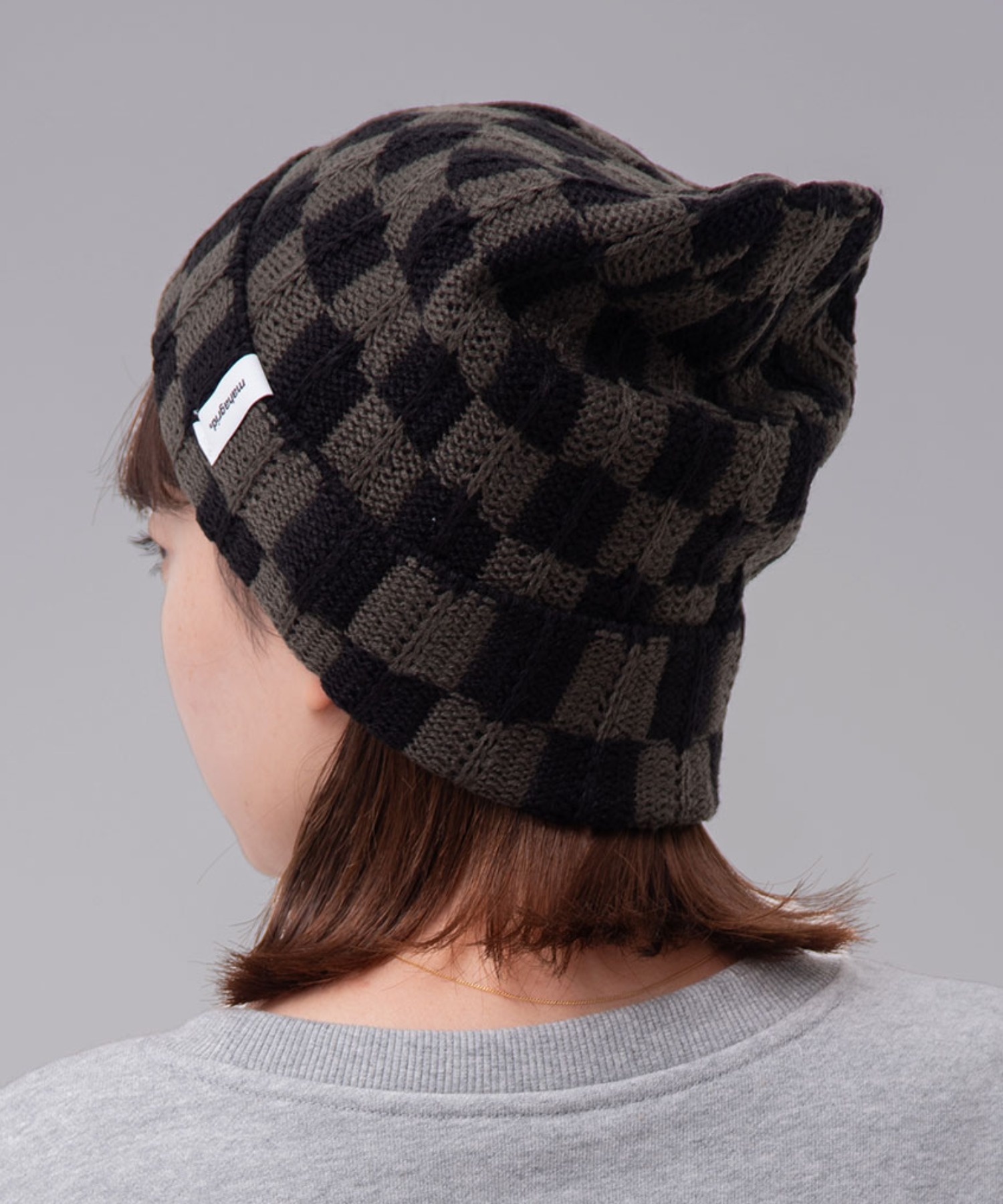 mahagrid/マハグリッド』 CHECKERBOARD BEANIE/チェッカーボード