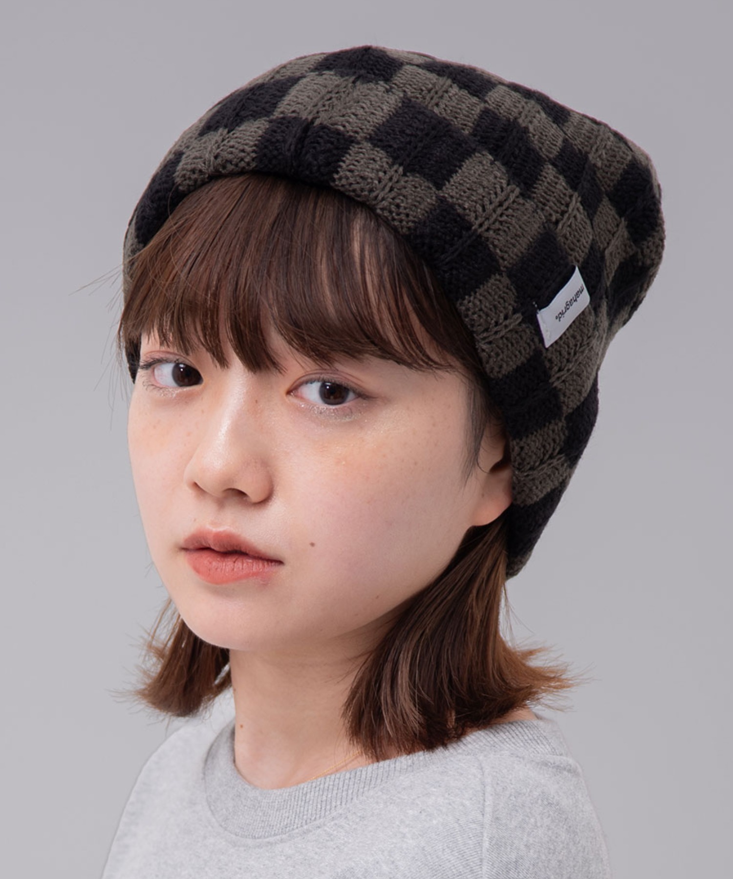mahagrid/マハグリッド』 CHECKERBOARD BEANIE/チェッカーボード