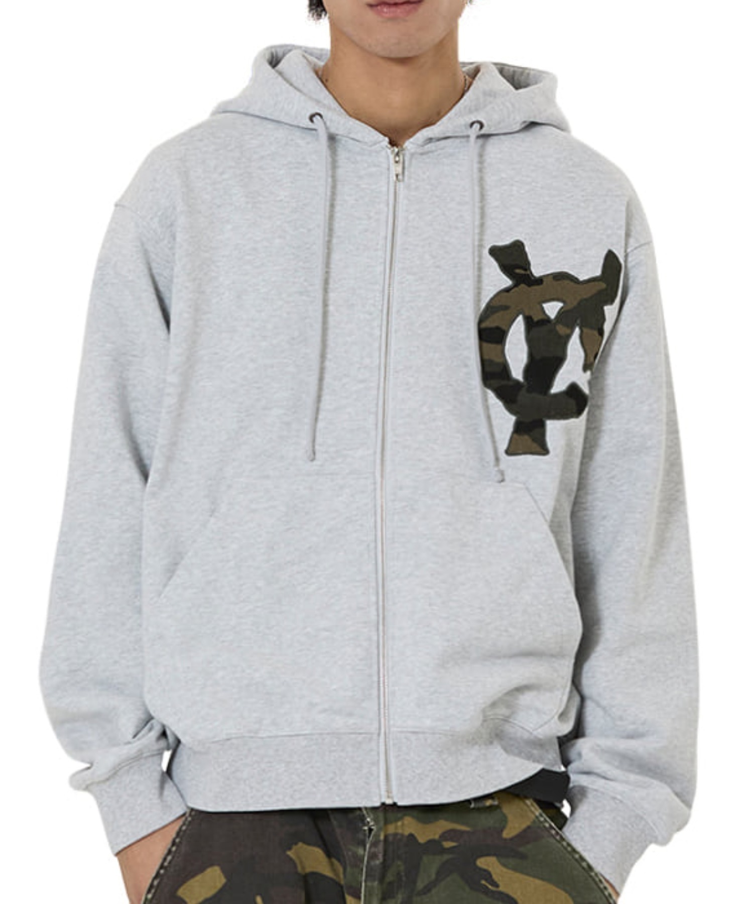 OY アウター OY/オーワイ』LOGO PATCH HOODIE ZIP UP/ロゴパッチジップアップ