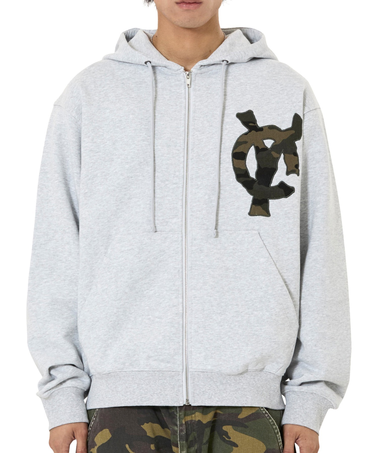 OY/オーワイ』LOGO PATCH HOODIE ZIP UP/ロゴパッチジップアップ