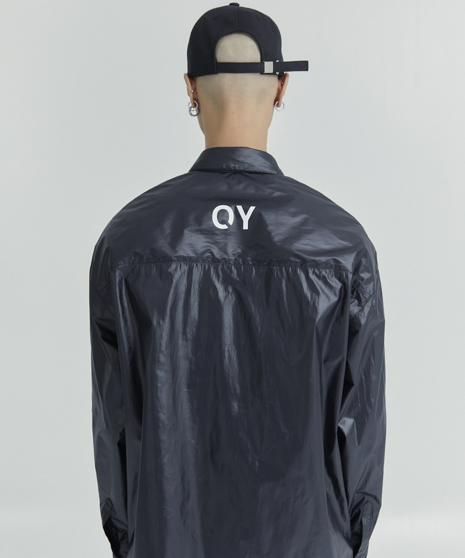 OY/オーワイ』LAYERED PANEL LOGO SHIRTS/レイヤードパネルロゴ シャツ