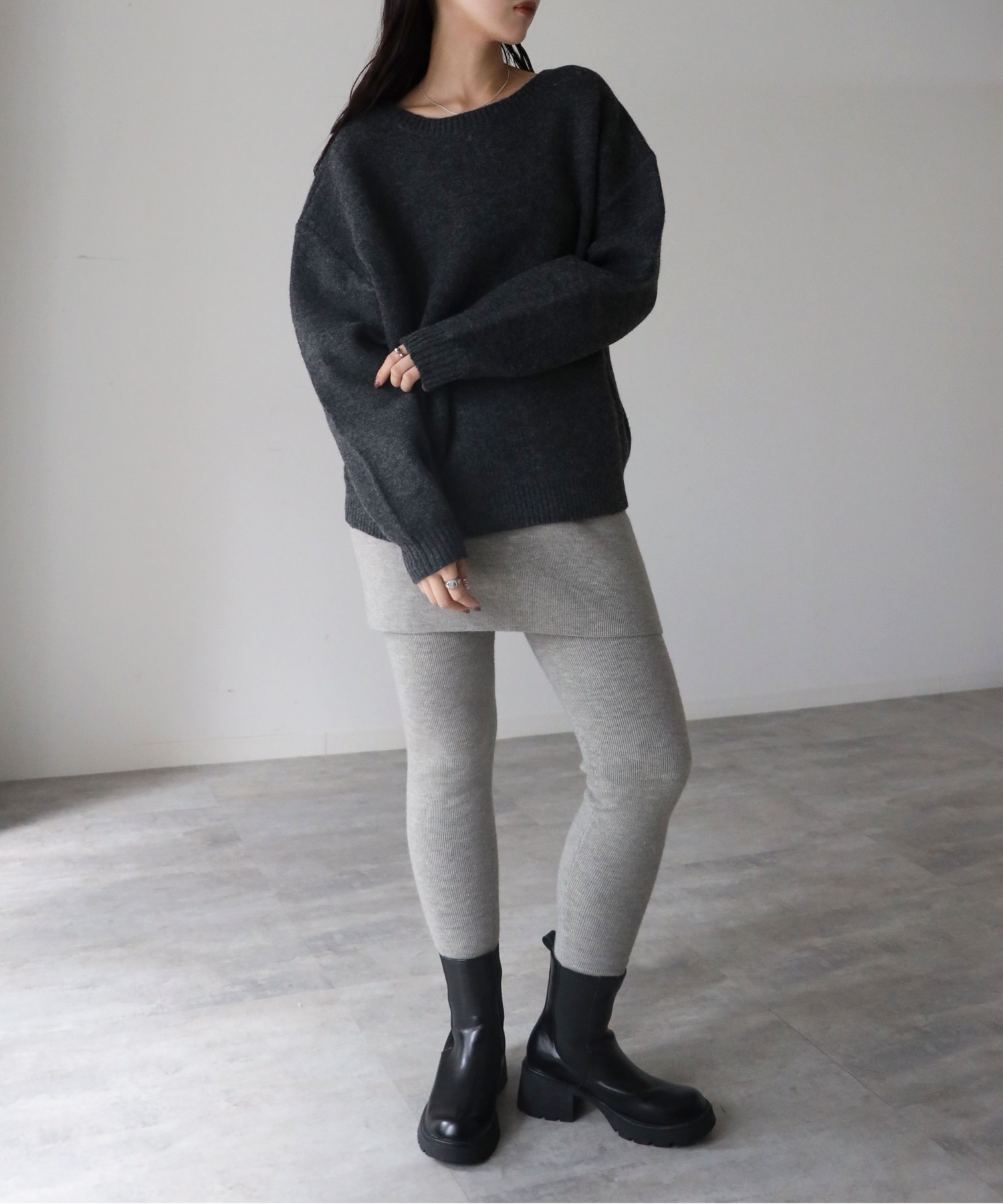 model：164cm. 着用サイズ：FREE