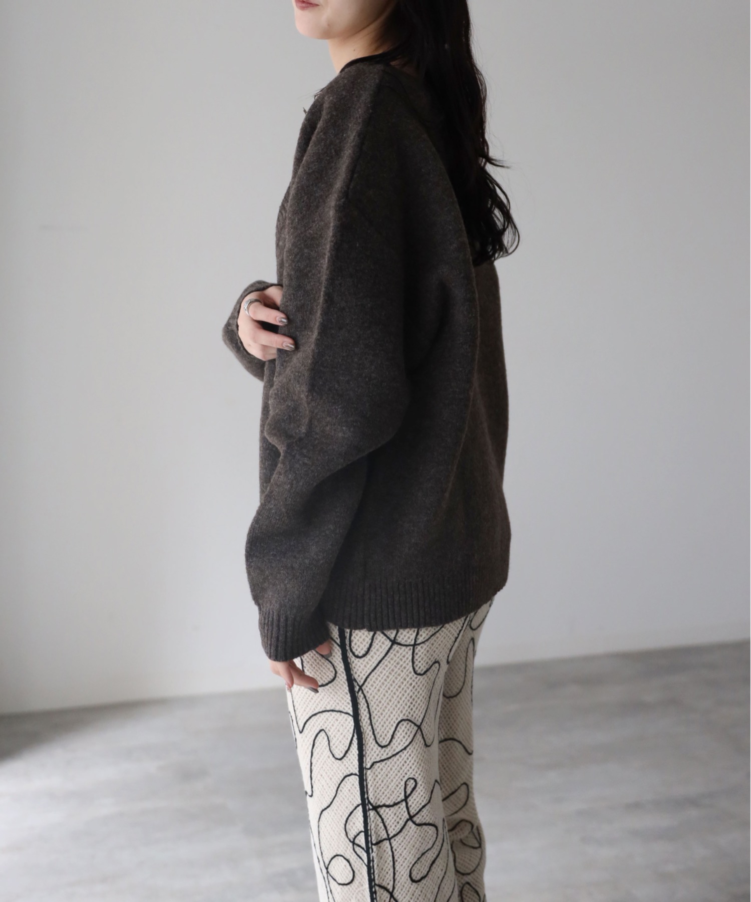 model：164cm. 着用サイズ：FREE