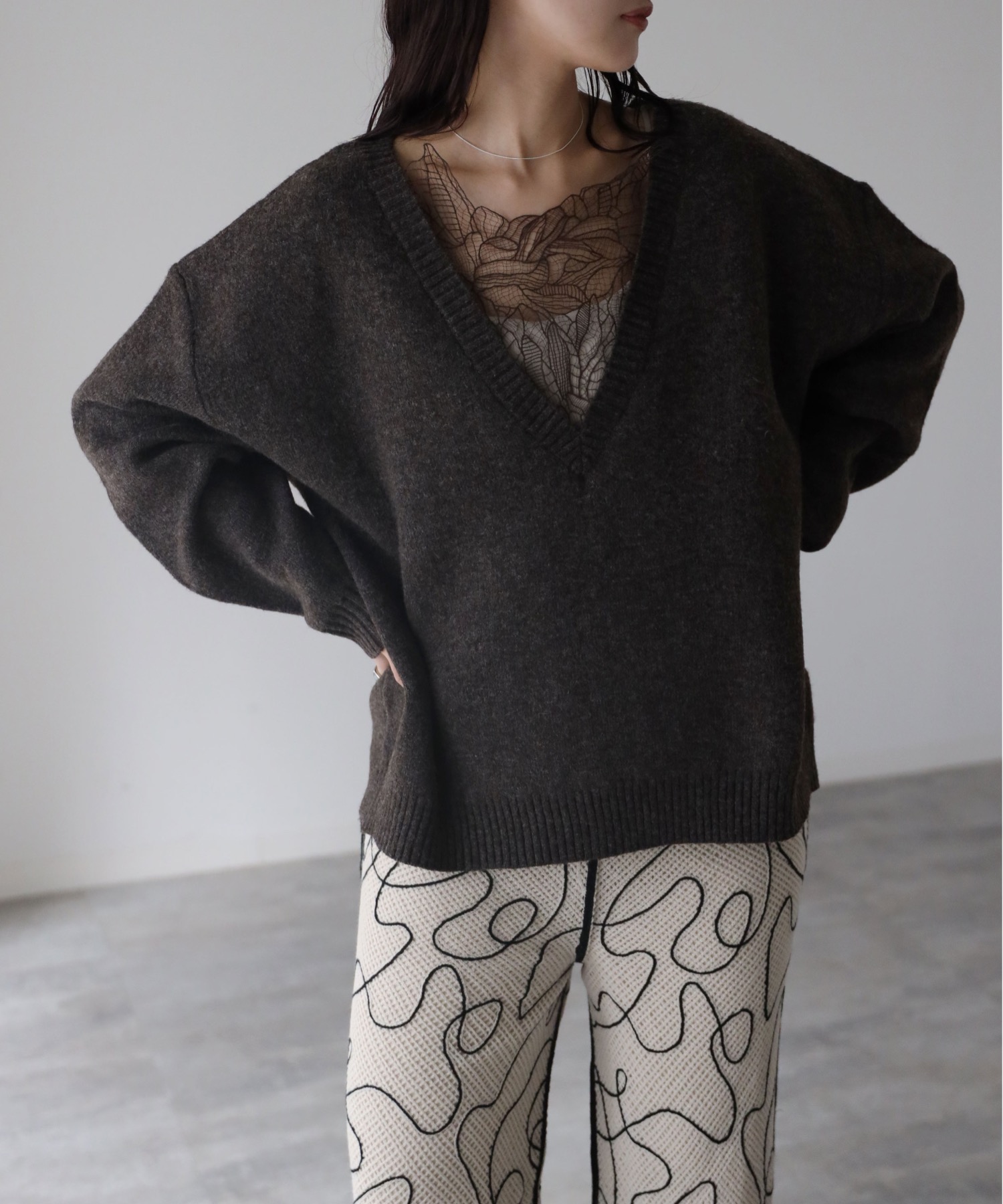 model：164cm. 着用サイズ：FREE