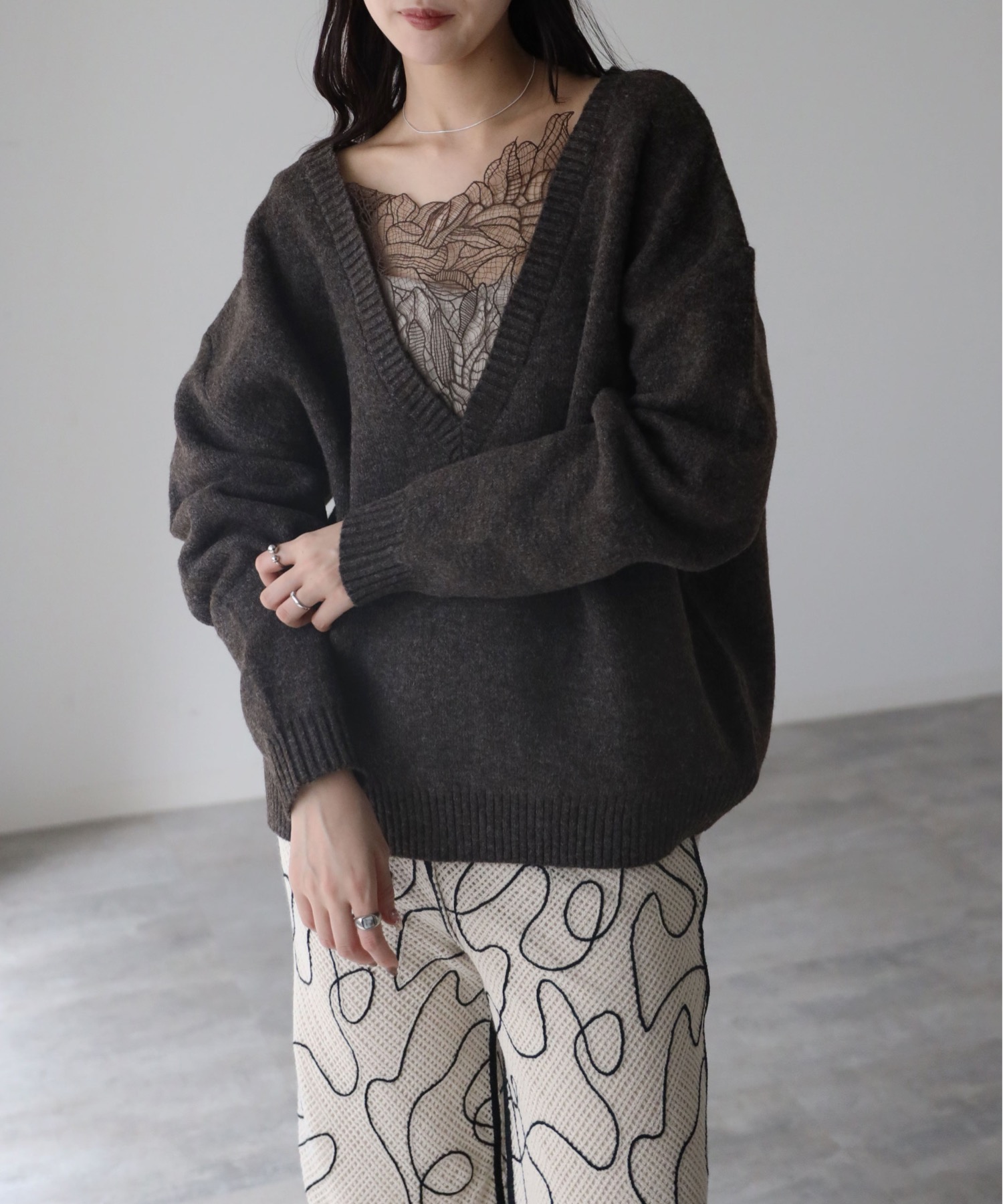 model：164cm. 着用サイズ：FREE