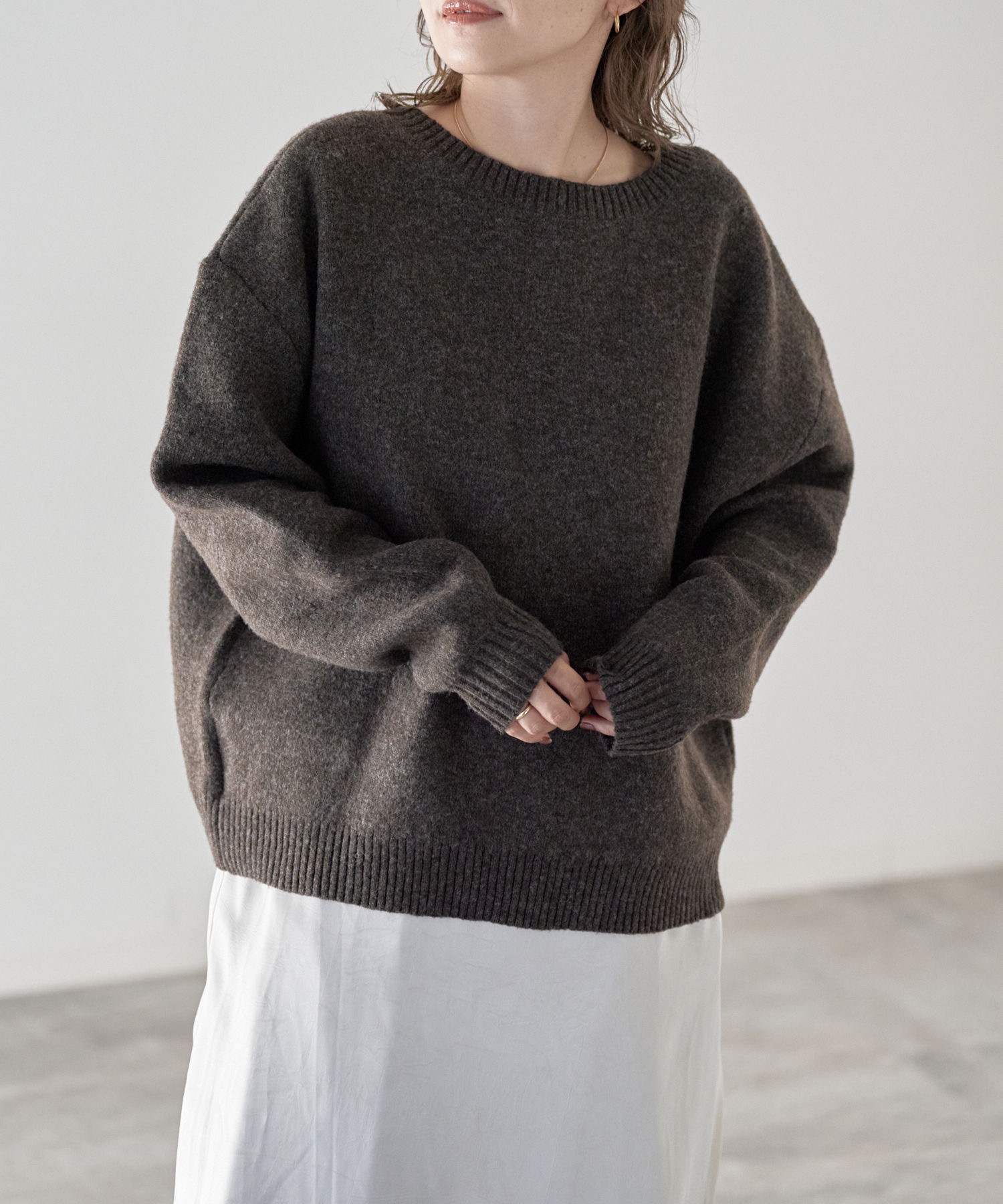 model：163cm. 着用サイズ：FREE