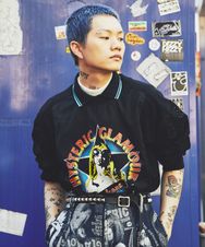 ROCKERS プリント プルオーバーシャツ