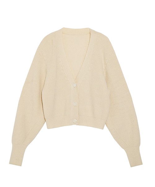 Fano Studios】Loose V-neck ridge knitted cardigan FQ21S100 