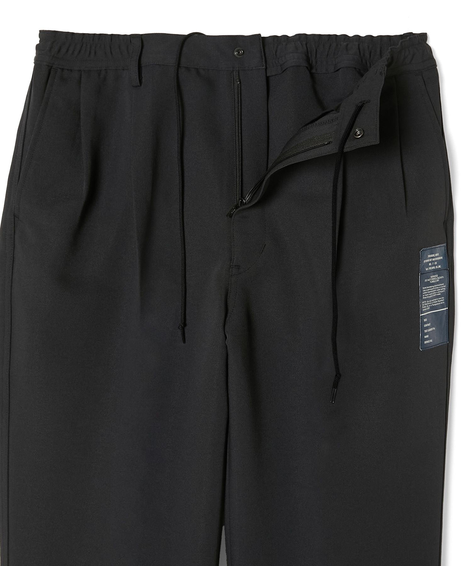 パンツ N.HOOLYWOOD DOUBLE TUCK TROUSERS BLACK N.HOOLYWOOD (エヌハリウッド) DOUBLE TUCK TROUSERS / ダブルタック