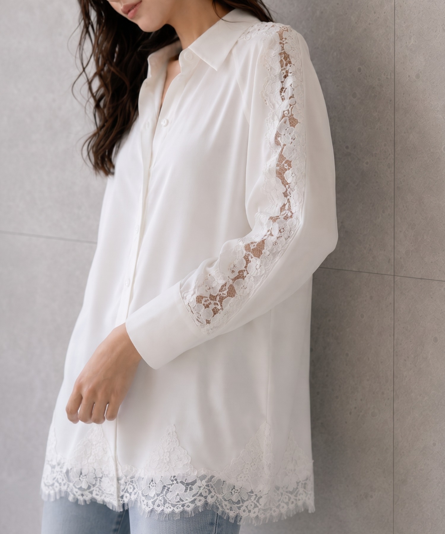 model：160cm 
着用サイズ；F