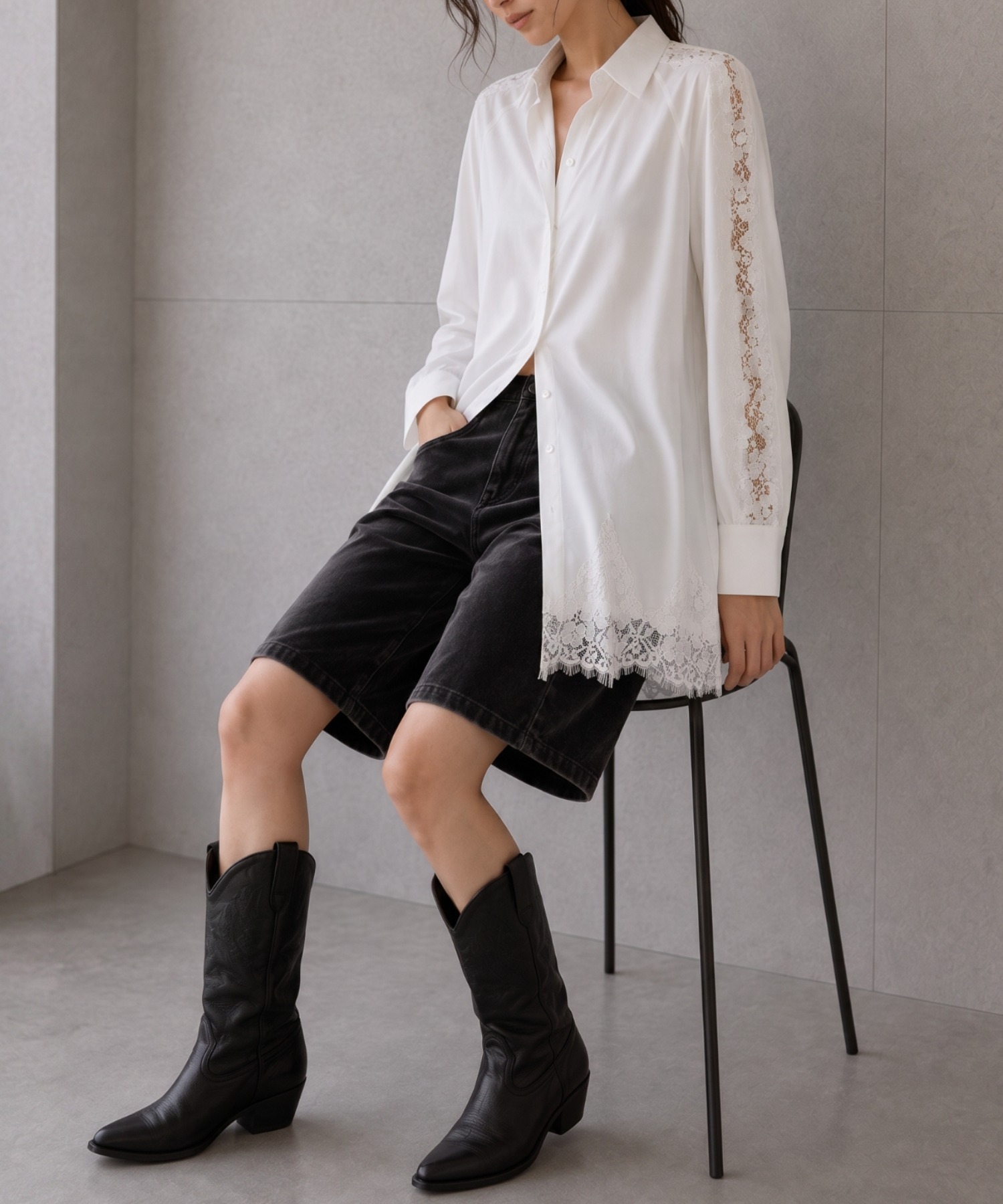 model：160cm 
着用サイズ；F