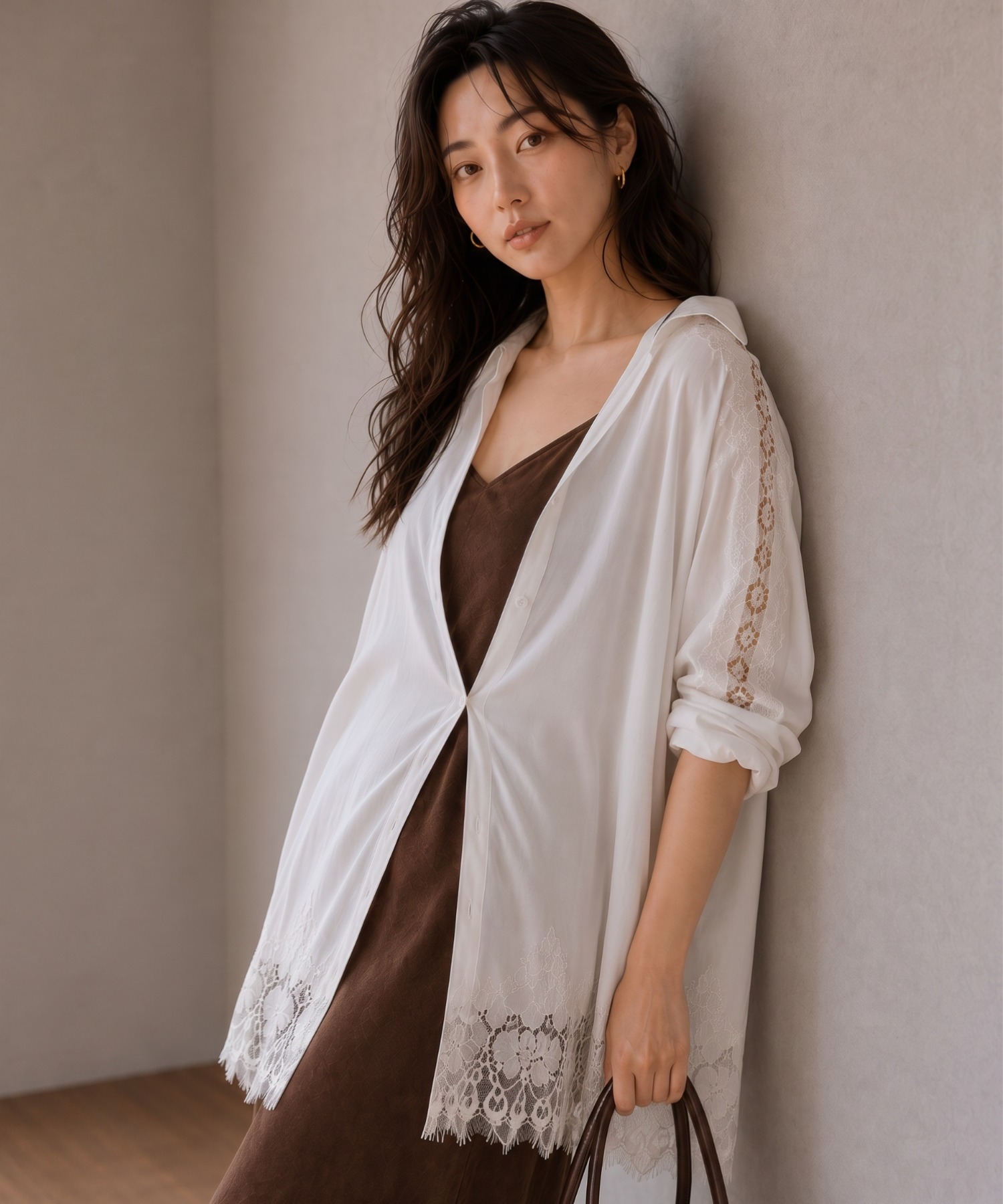 model：160cm 
着用サイズ；F