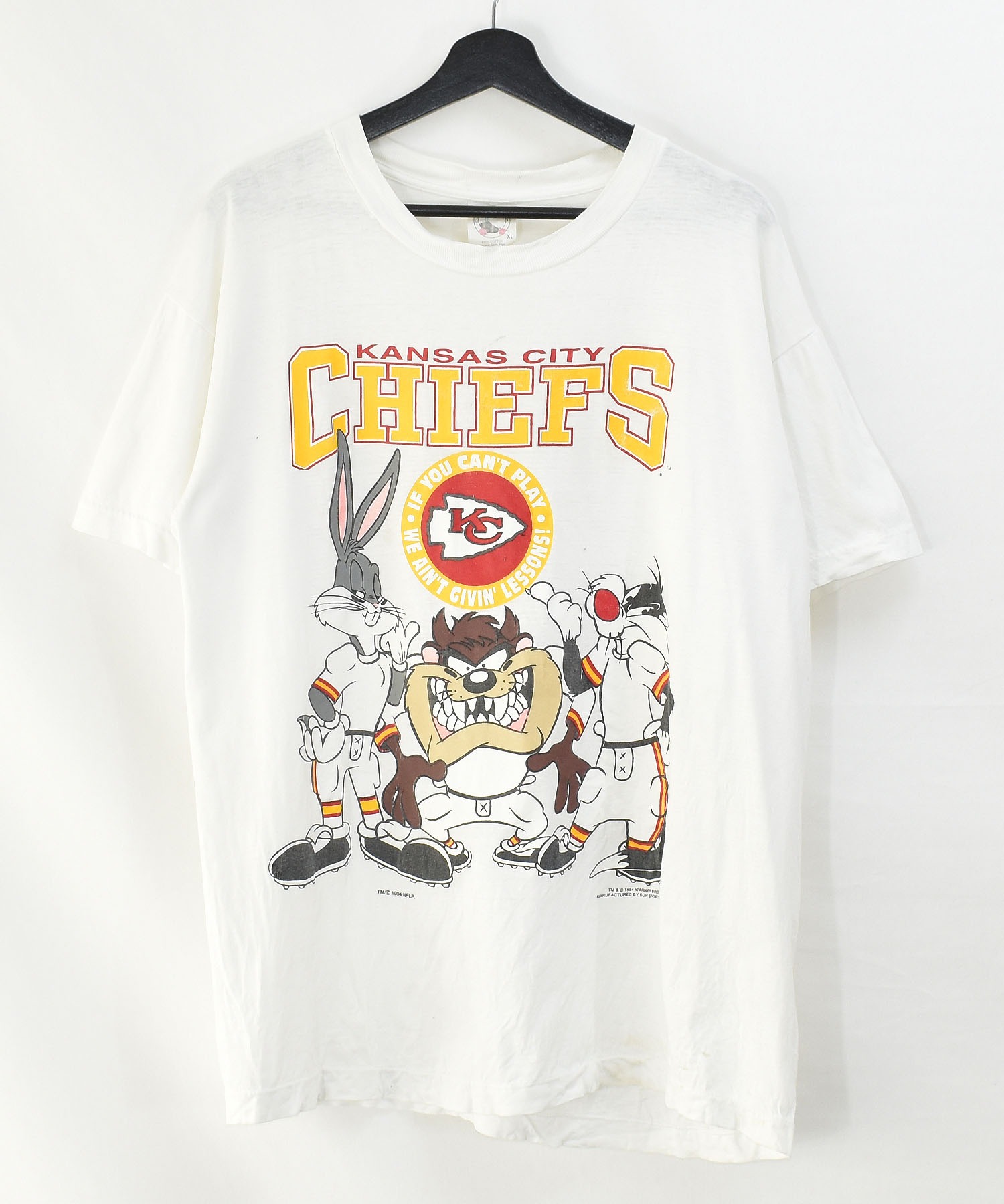 ヴィンテージ古着 90 S Looney 人気急上昇 Tunes ルーニー テューンズ チーフス プリントtシャツ カンザスシティ