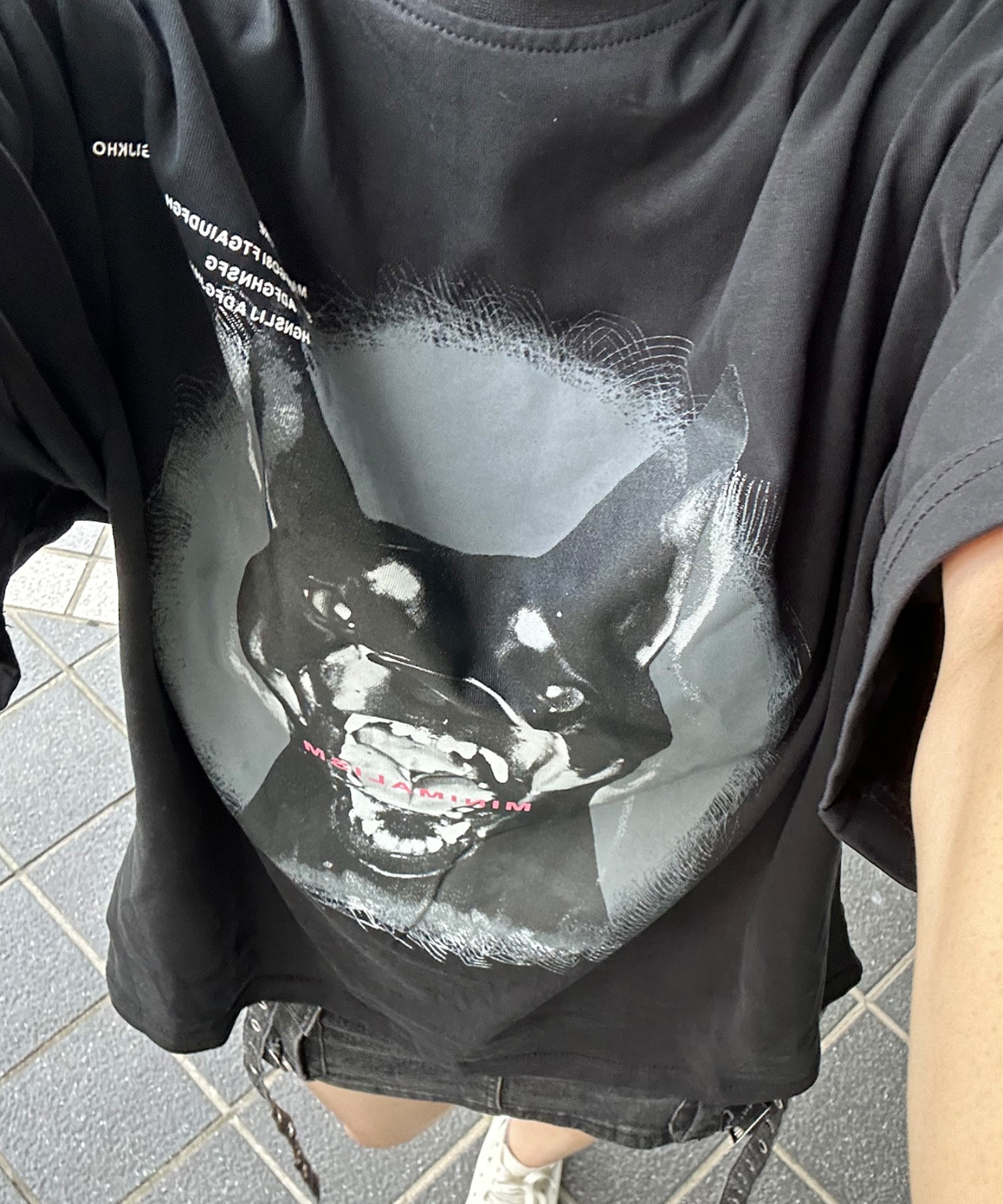 A'GEM/9 × .kom『acestudios/エーススタジオ』ドーベルマン半袖Tシャツ