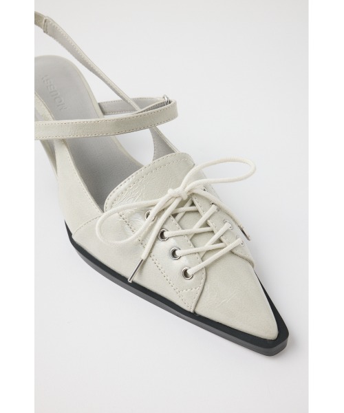 アウトレット LACE UP SLING BACK ミュール