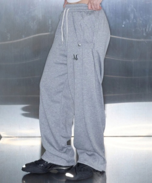 A'GEM/9 × .kom 『MUCENT/ムーセント』 WEIR SIDE BUTTON SWEAT PANTS