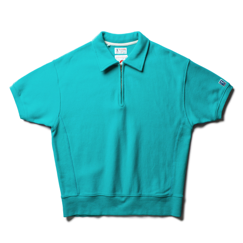Classic Quarter Zip H/S Sweatshirt — свитшот с четвертным замком, туркуаз‑блю