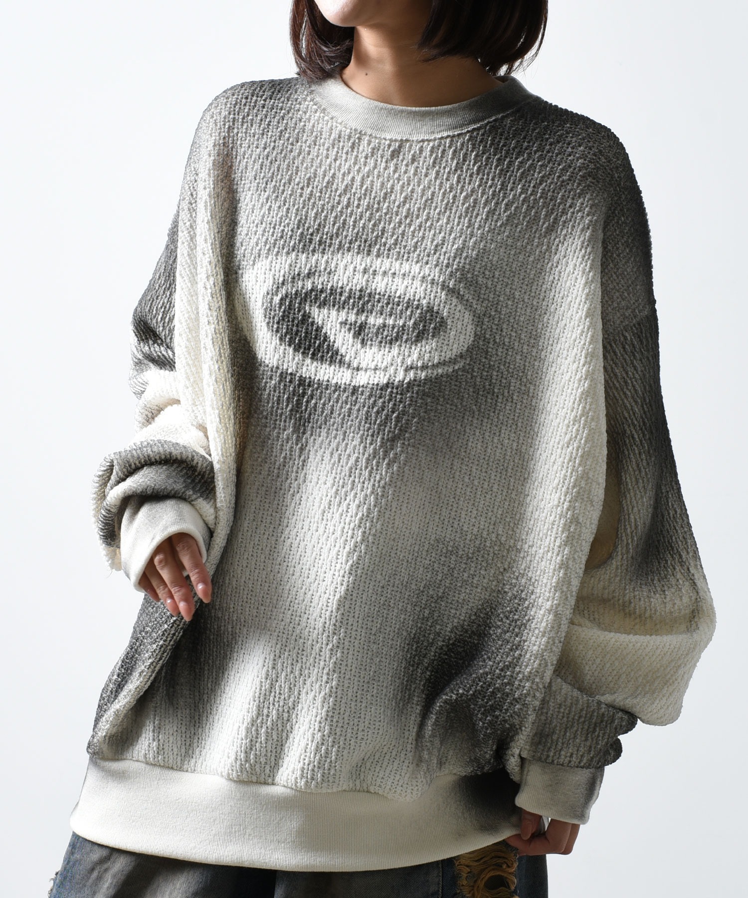 A'GEM/9 × .kom 『ARULE/アルール』スプレープリントニットプル