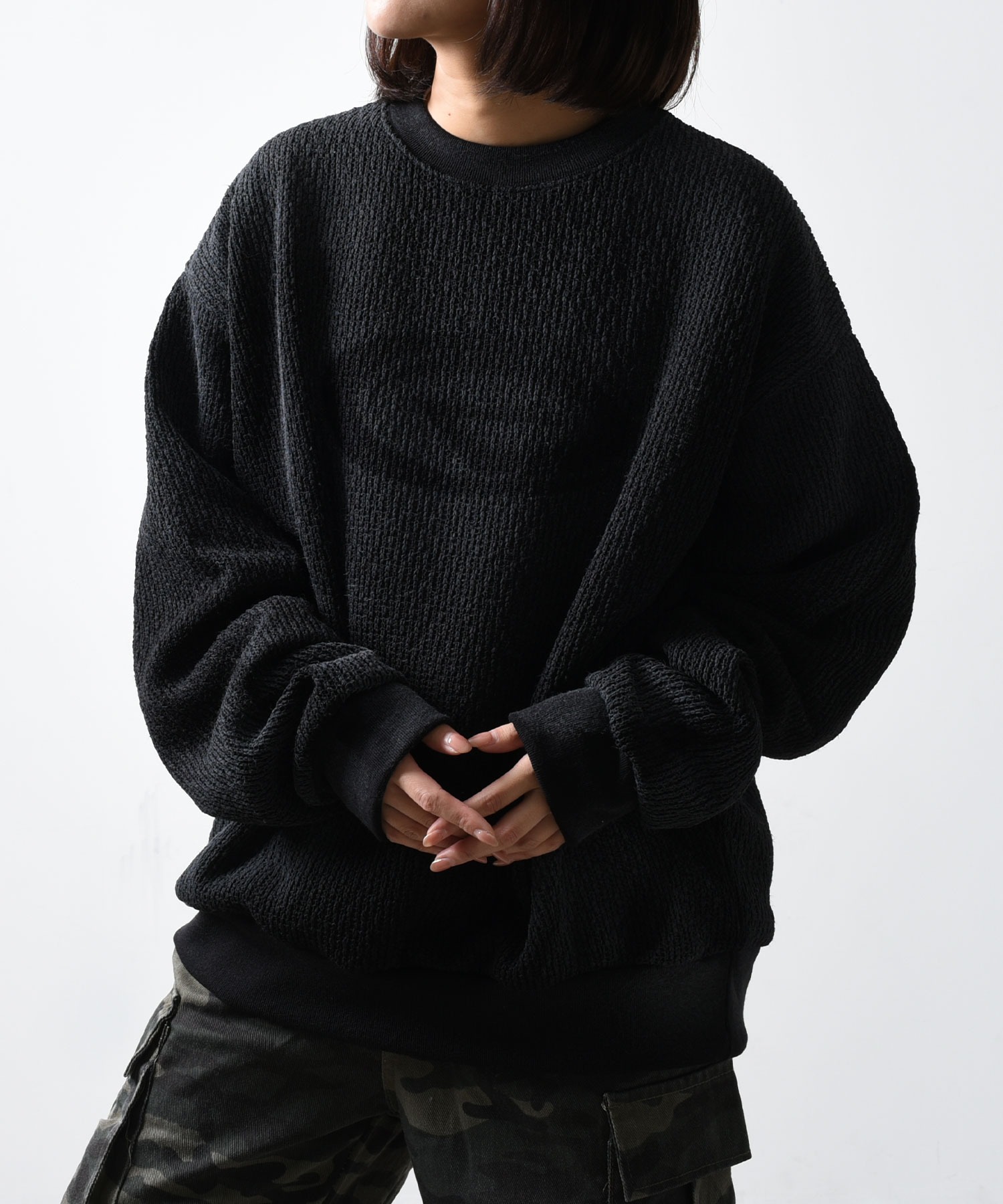 A'GEM/9 × .kom 『ARULE/アルール』スプレープリントニットプル