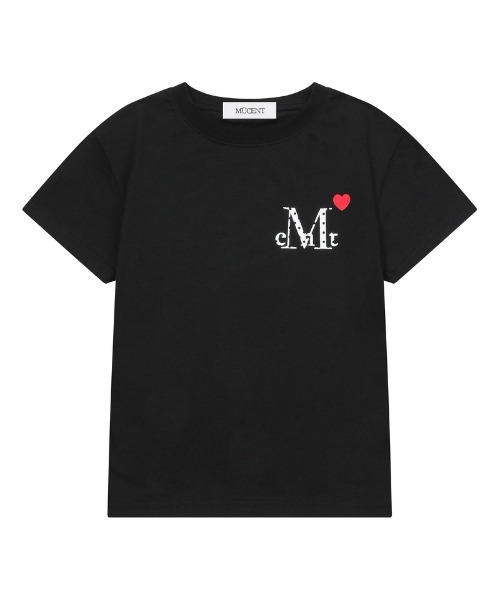 A'GEM/9 × .kom 『MUCENT/ムセント』 LOVRITS MINI HEART LOGO R-NECK