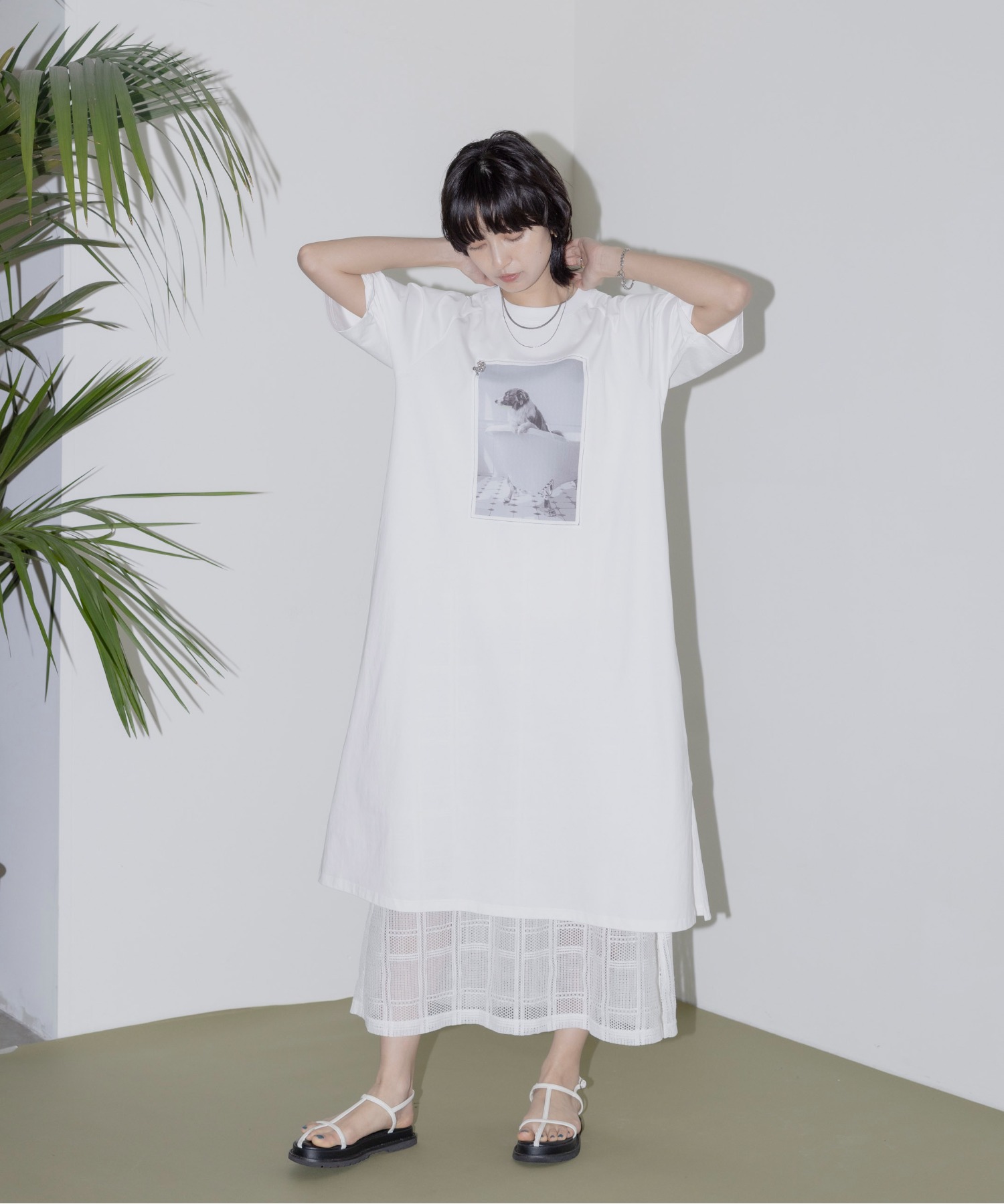 niime半袖カットソーワンピース 楽天市場】tamaki niime(タマキ ニイメ) 玉木新雌 nuimeシリーズ