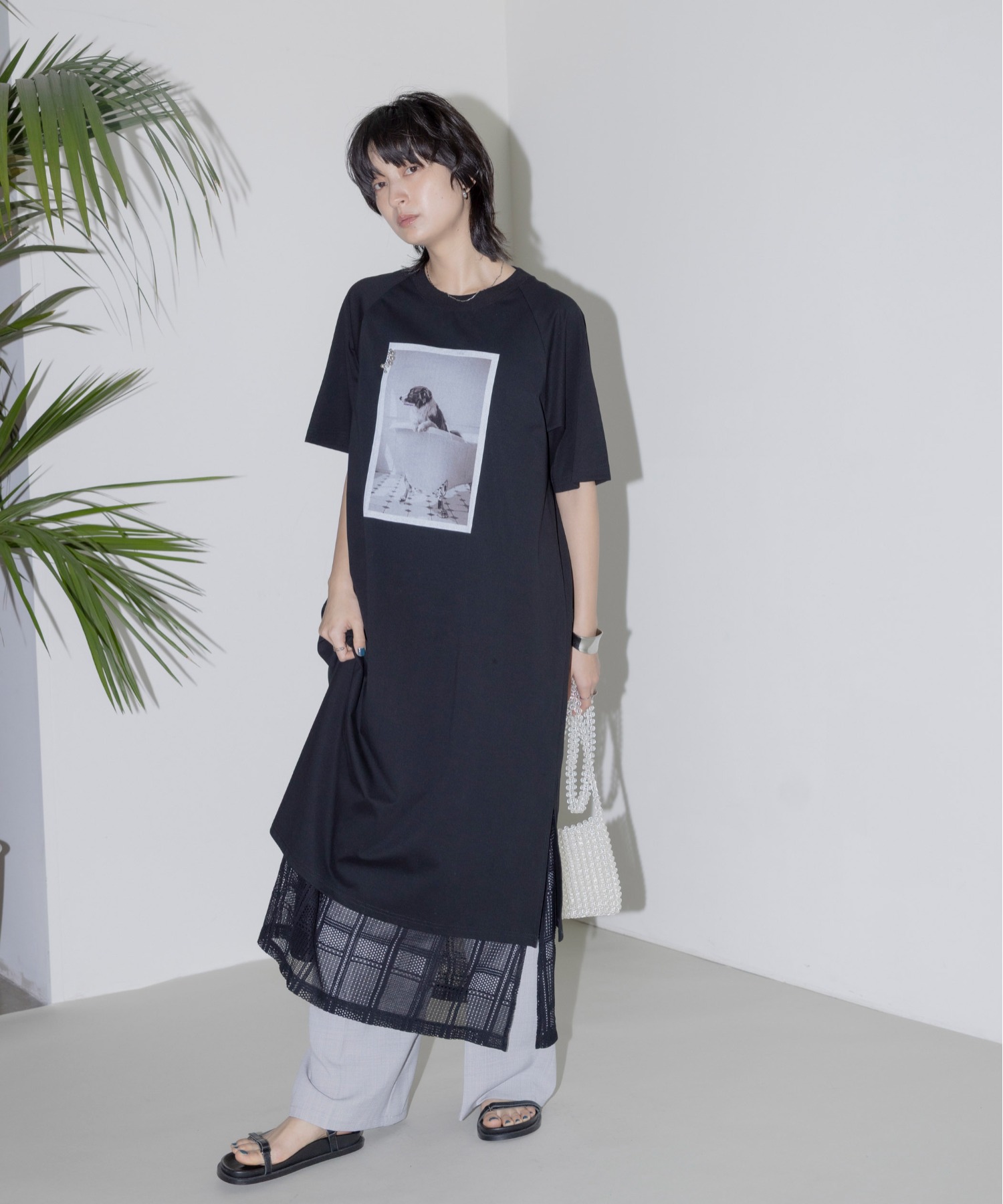 PICONE ベージュ ワンピース サイズM 2回着用】GU 安かろ マルチウェイワンピース ベージュ M ニット