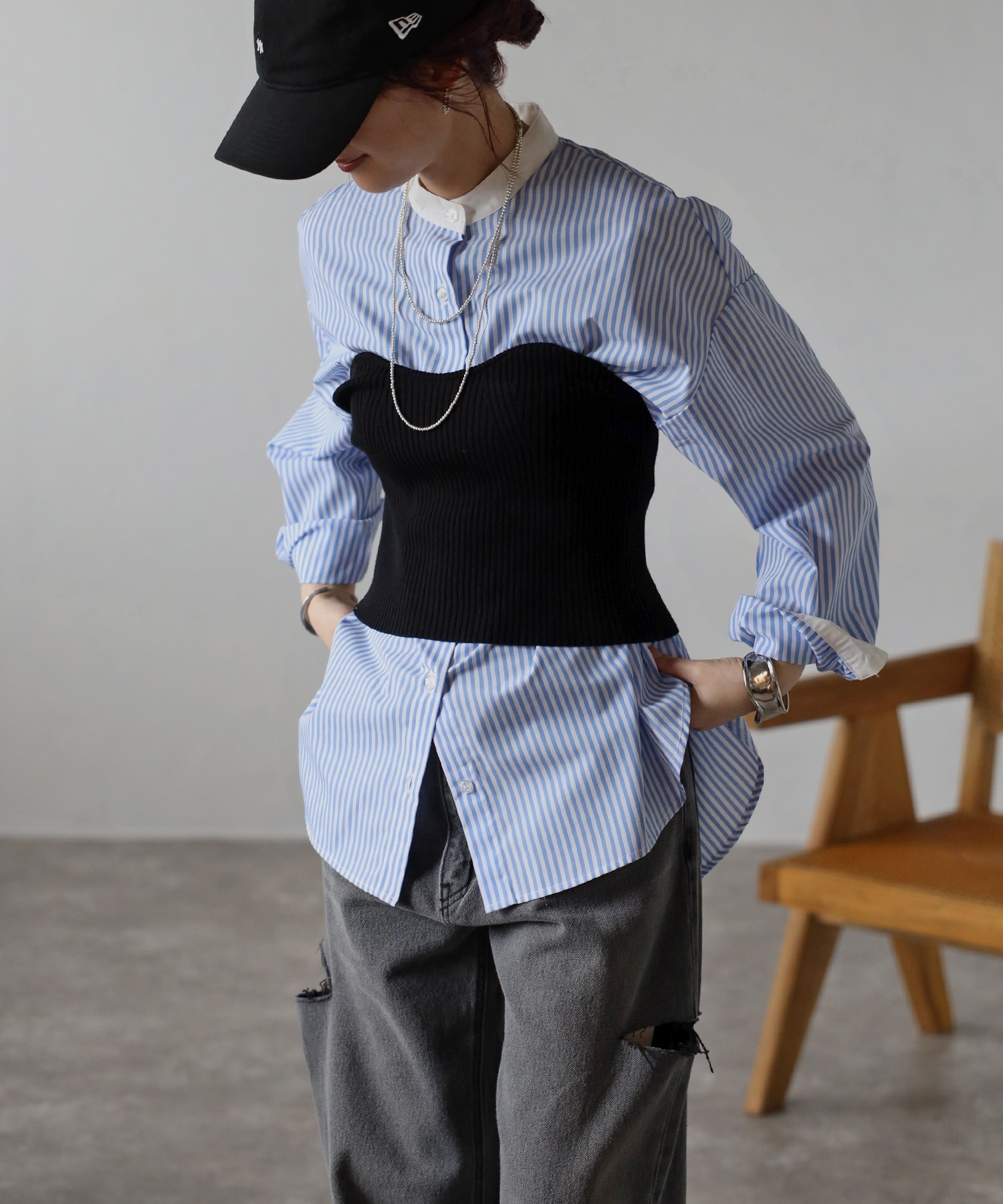 model：H158 着用サイズ：FREE