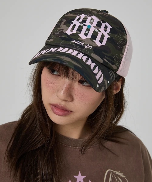 A'GEM/9 × .kom『HOODHOOD/フードフード』888メッシュCAP 韓国