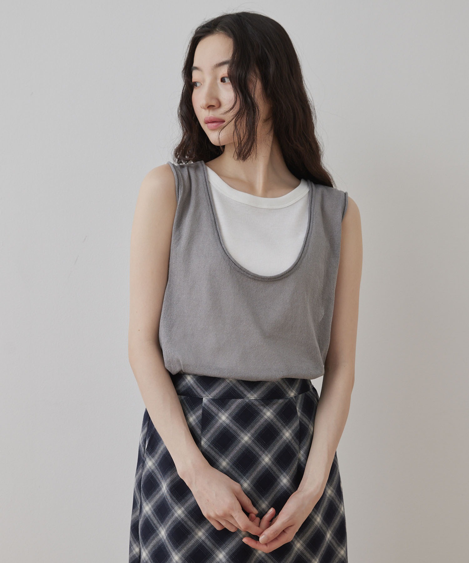 トップス BICOLOR TANK TOP UNOF Serenata Tunic & Tank
