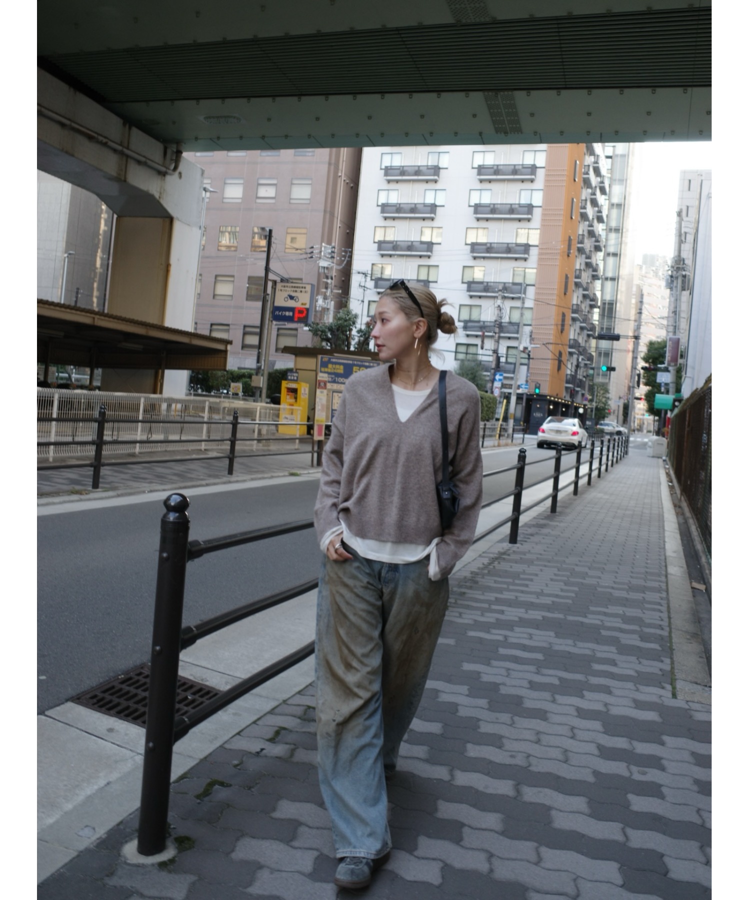 model：H163 着用サイズ：FREE