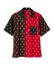 HYS MONOGRAM柄 クレイジーパターンオープンカラーシャツ