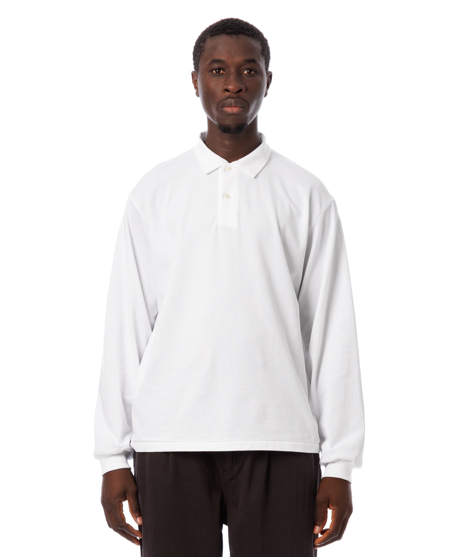 GIZA Cotton Polo L-S Shirt / ギザ綿長袖ポロシャツ 【公式通販】