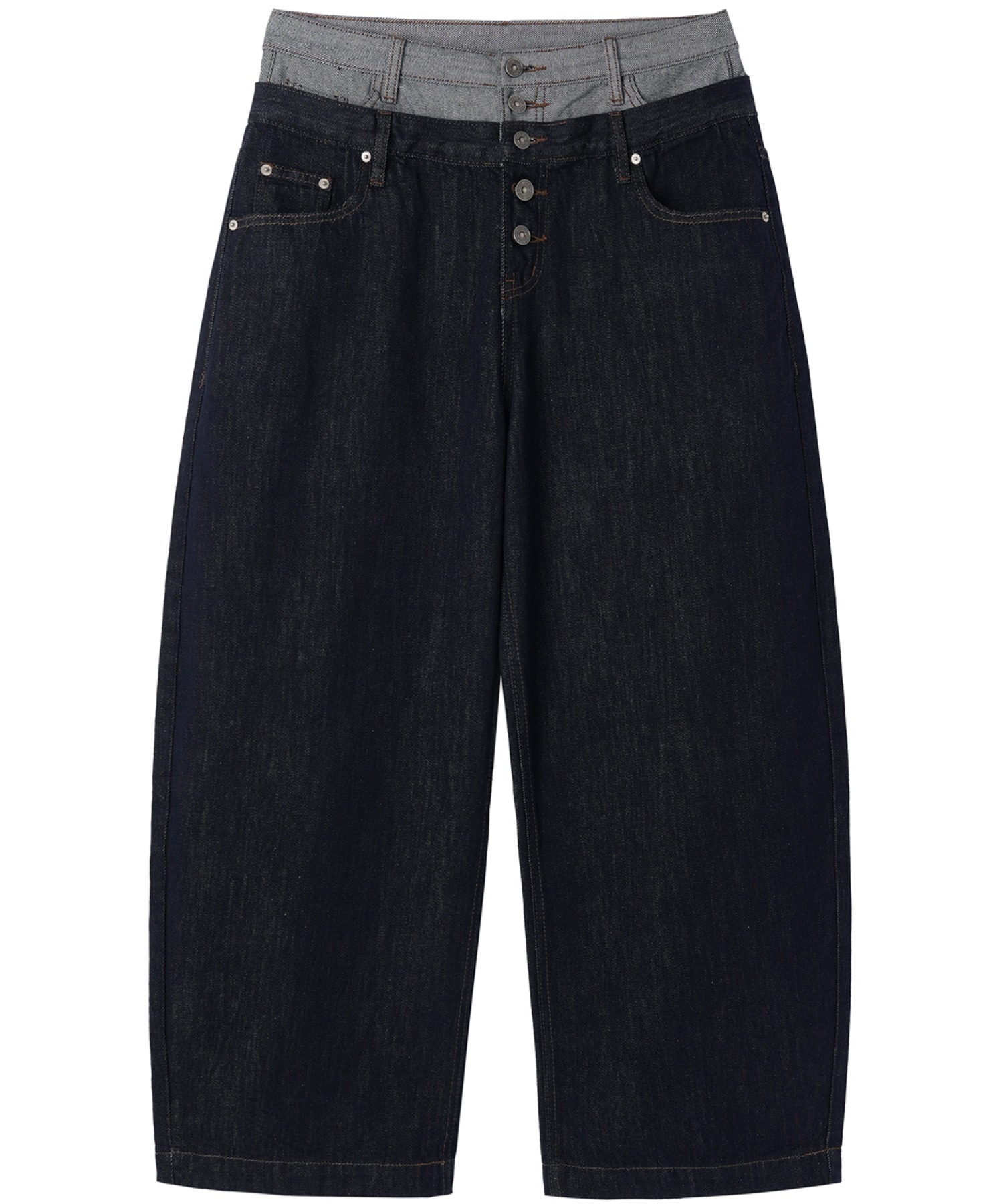 layer-0 レイヤーゼロ　ウールパンツ　FWM2142 サイズ46 OY/オーワイ』LAYERED WAIST WIDE VOLUME PANTS/インディゴレイヤード