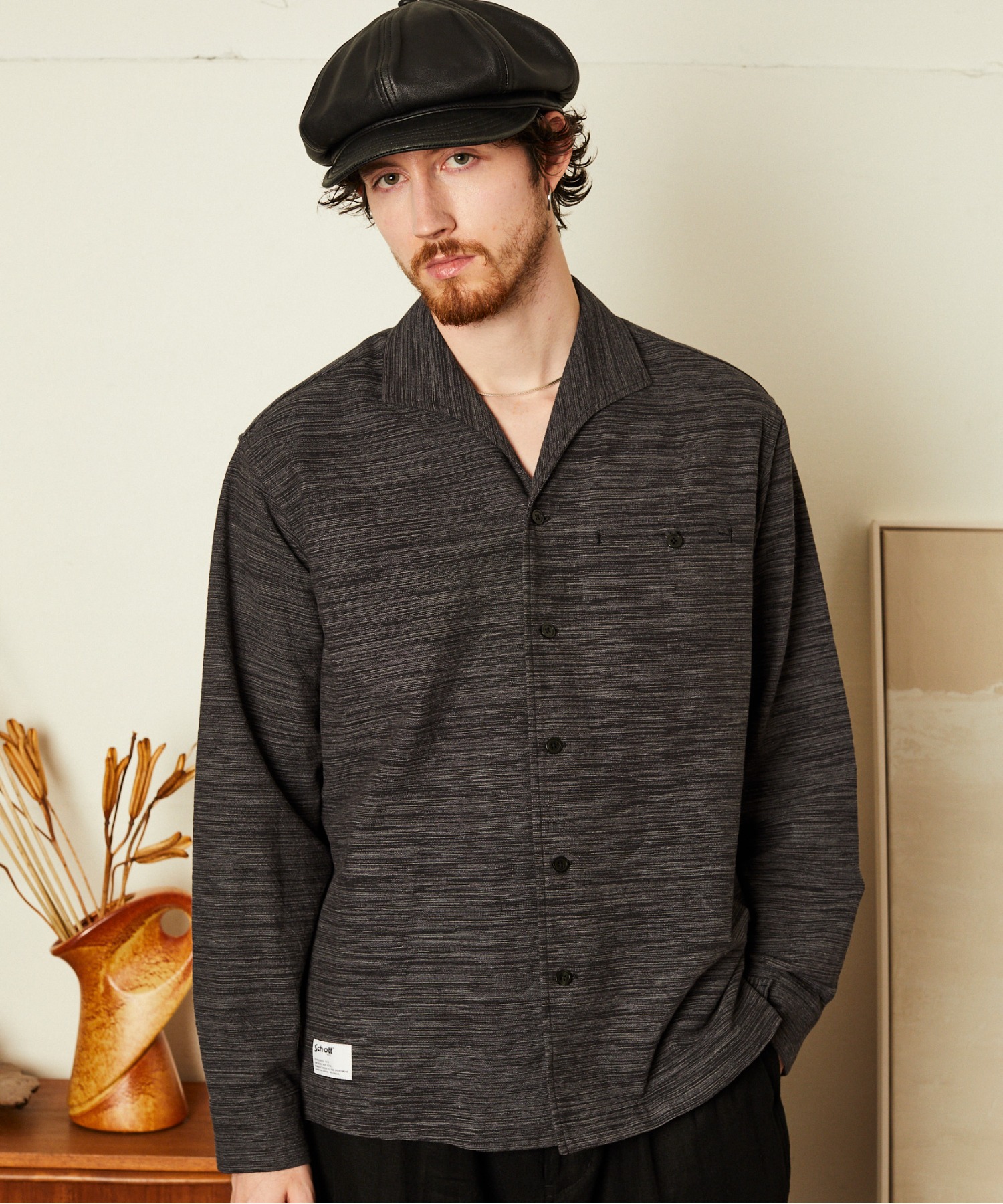 Schott — рубашка с воротником «микс шарк» (MIX SHARK COLLAR SHIRT).