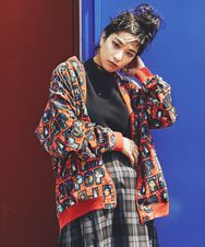 MICHAEL JACKSON/KING OF POP MJ MIX総柄 リブジャケット