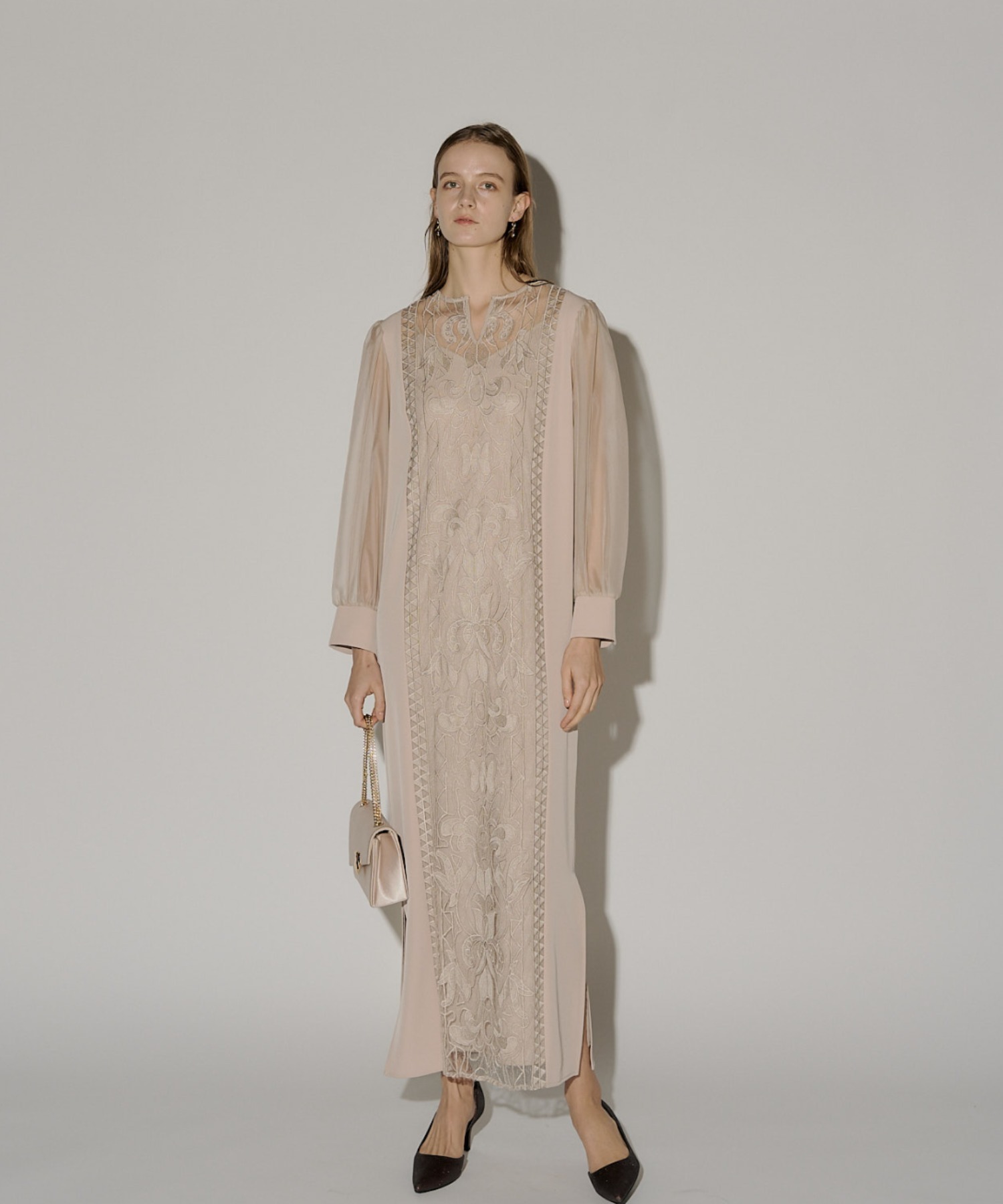 リルアー L'ERURE Jacquard lace pencil dress Jacquard lace pencil dress（ドレス）｜LE'RURE（リルアー）の
