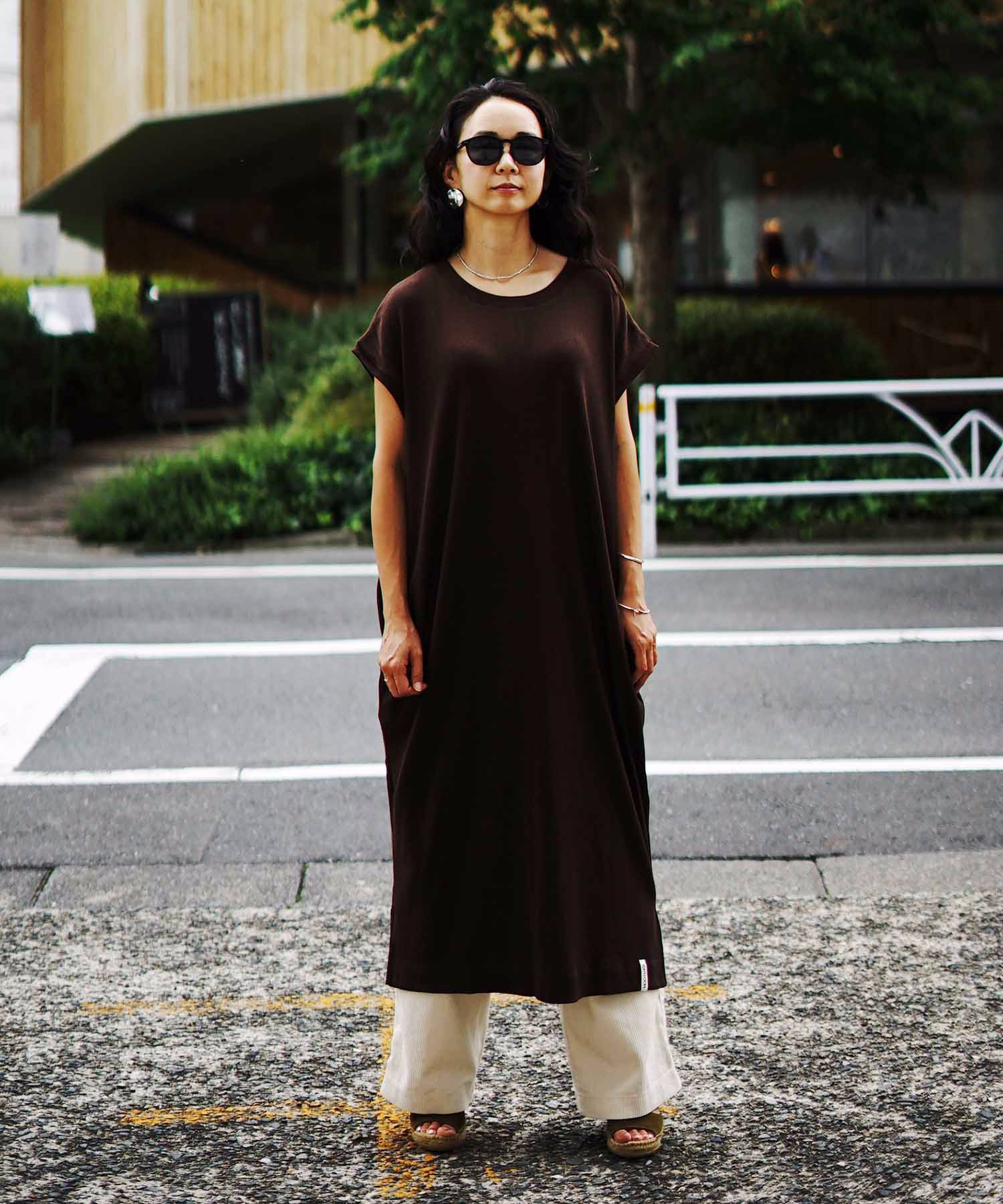 ワッフルドルマンワンピース 無地 サイドスリット入り Outdoor Products Apparel アウトドアプロダクツ Outdoor Products 公式通販サイト