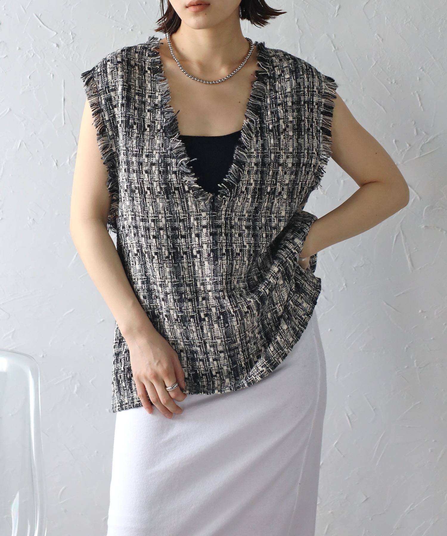 model：H163 着用サイズ：FREE