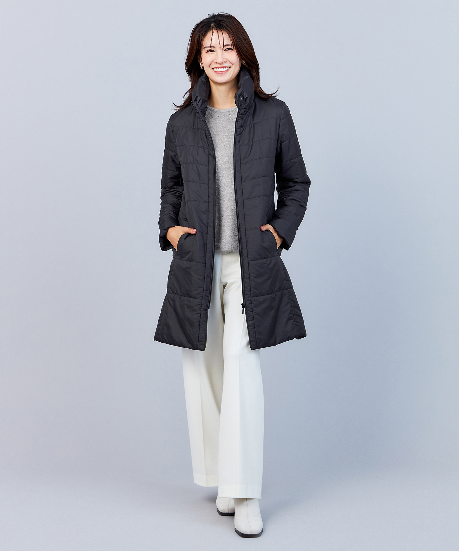 中綿ロングジャケットぬるま湯様 2WAYカラー中綿ロングコート｜スタイルミキサーの通販｜&mall（アンド