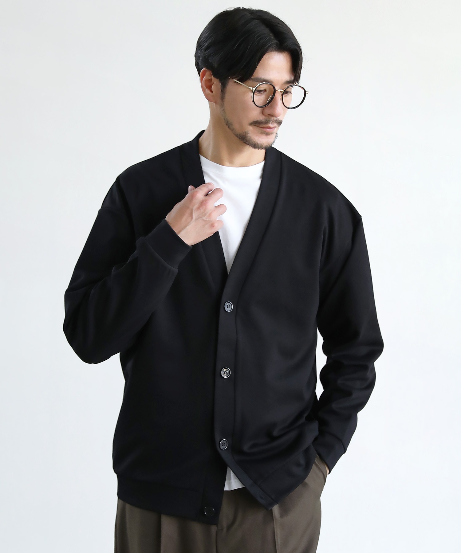 Double garage V-neck cardigan — вязаный V-образный кардиган